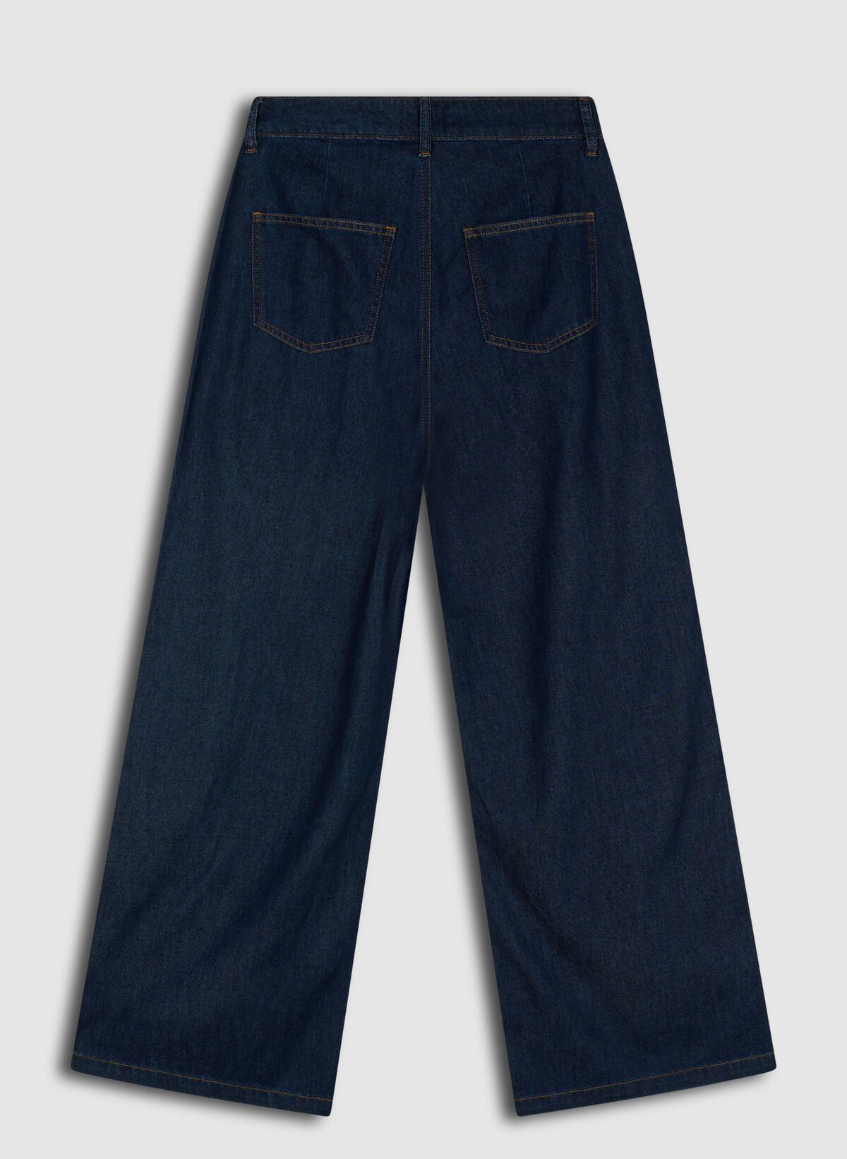 Pleated Wide Leg Fit Jeans Donkerblauw SHOEBY WOMEN