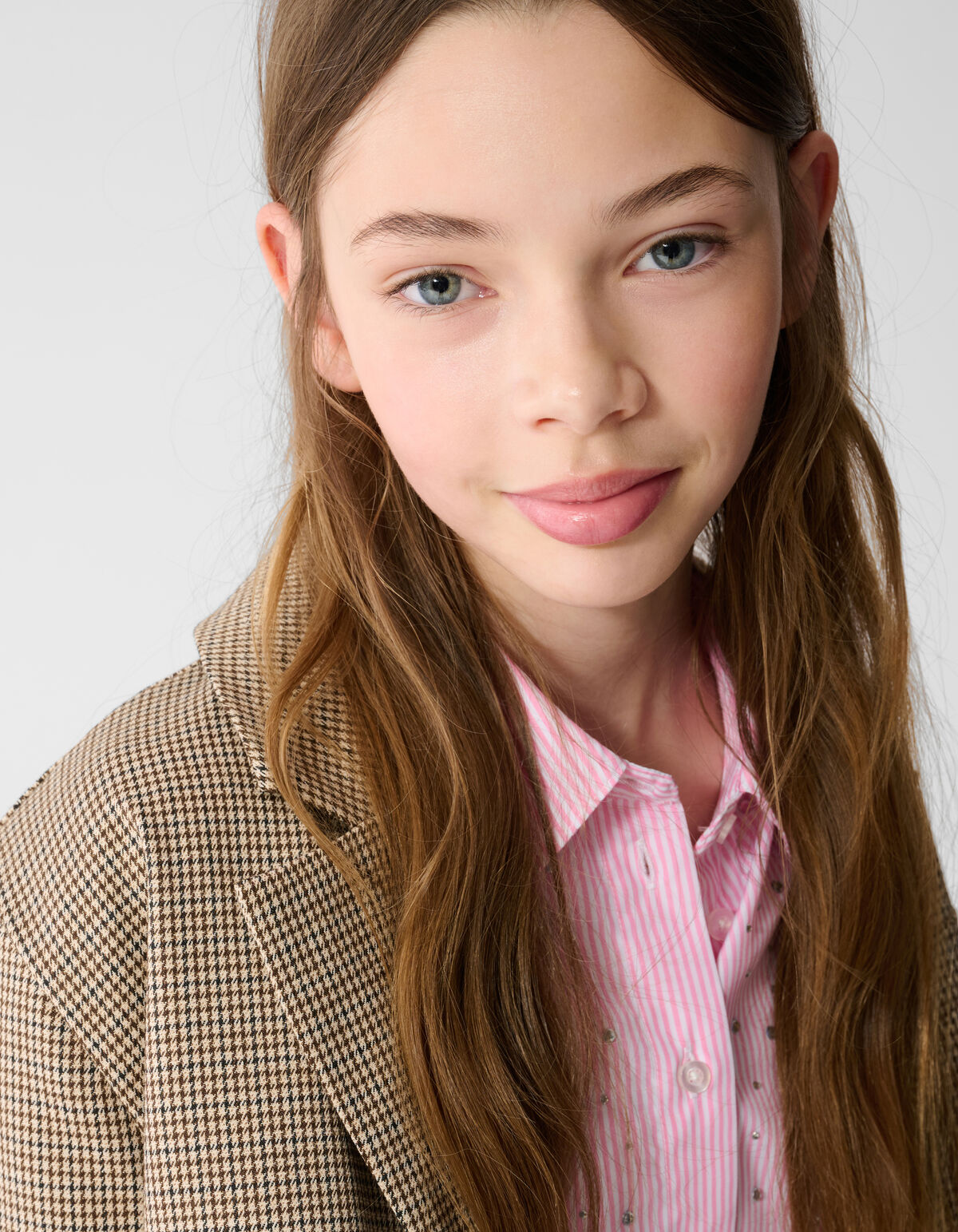 Cropped Ruiten Blazer Lichtbruin SHOEBY GIRLS