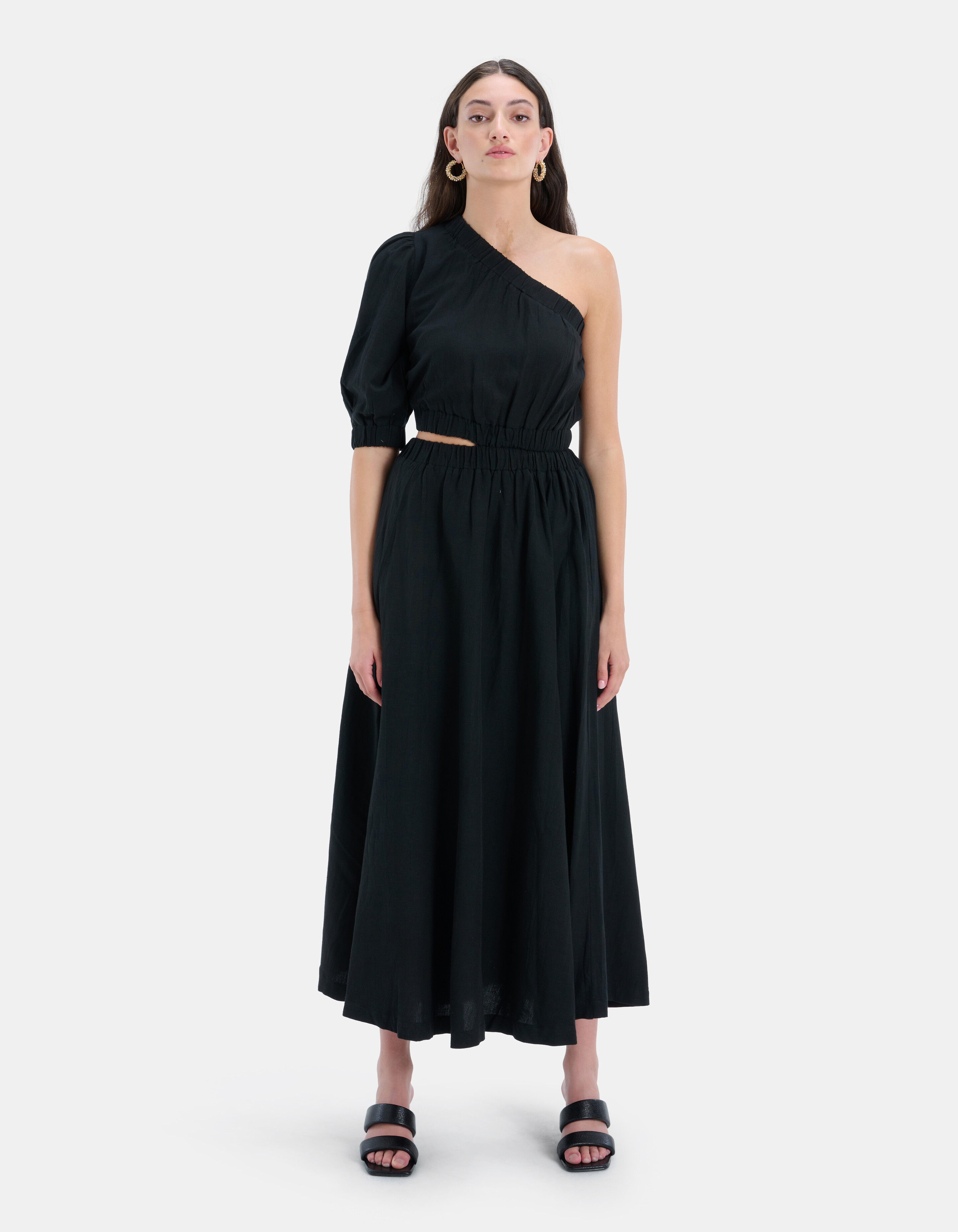 Linen Solid Jurk EKSEPT
