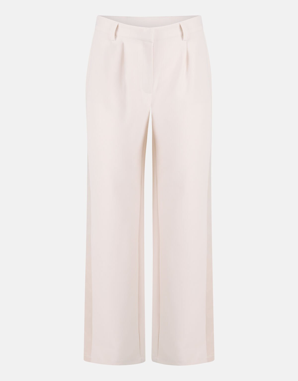Wide Leg Stripe Pantalon Wit SHOEBY WOMEN