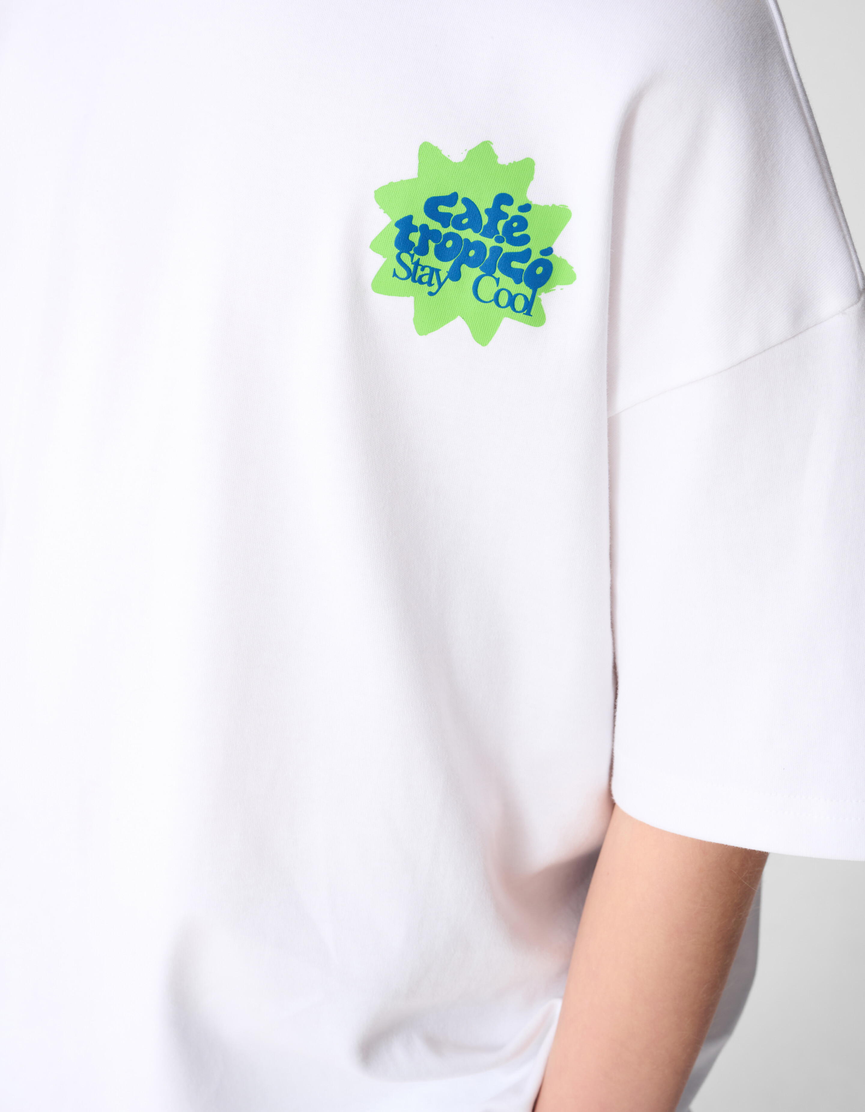 Stay Cool Artwork T-shirt Wit SHOEBY BOYS