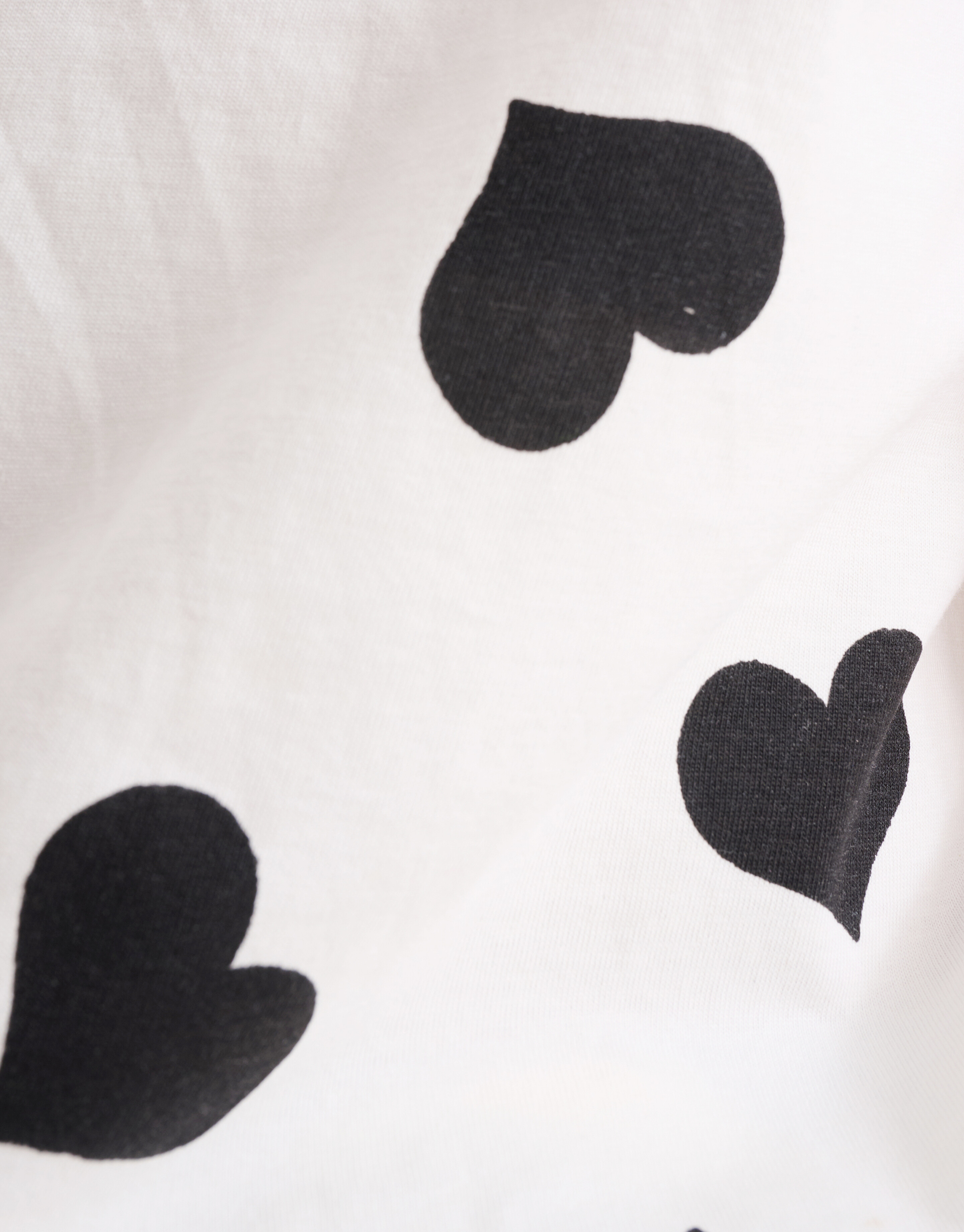 Oversized Hartjes Print T-shirt Wit SHOEBY GIRLS