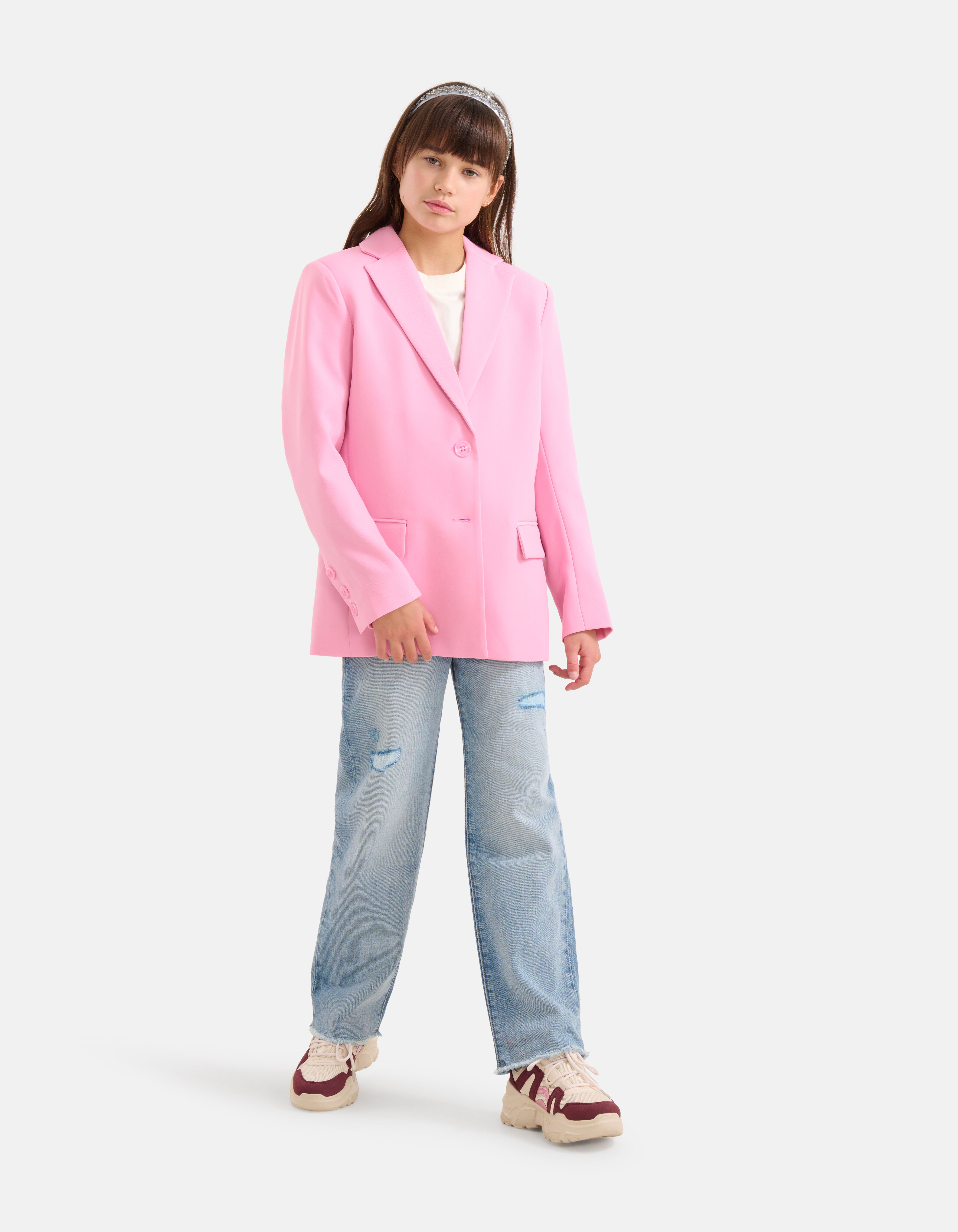 Lichtroze blazer deals