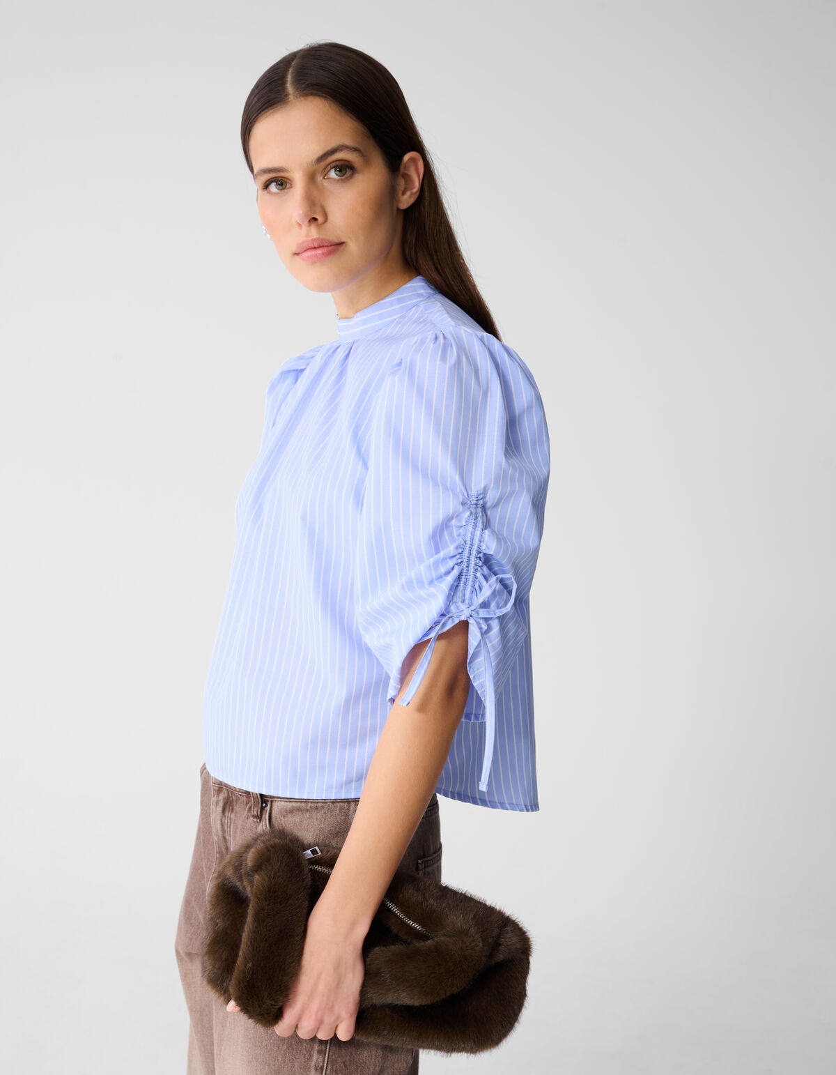 Pinstripe Blouse Blauw SHOEBY WOMEN
