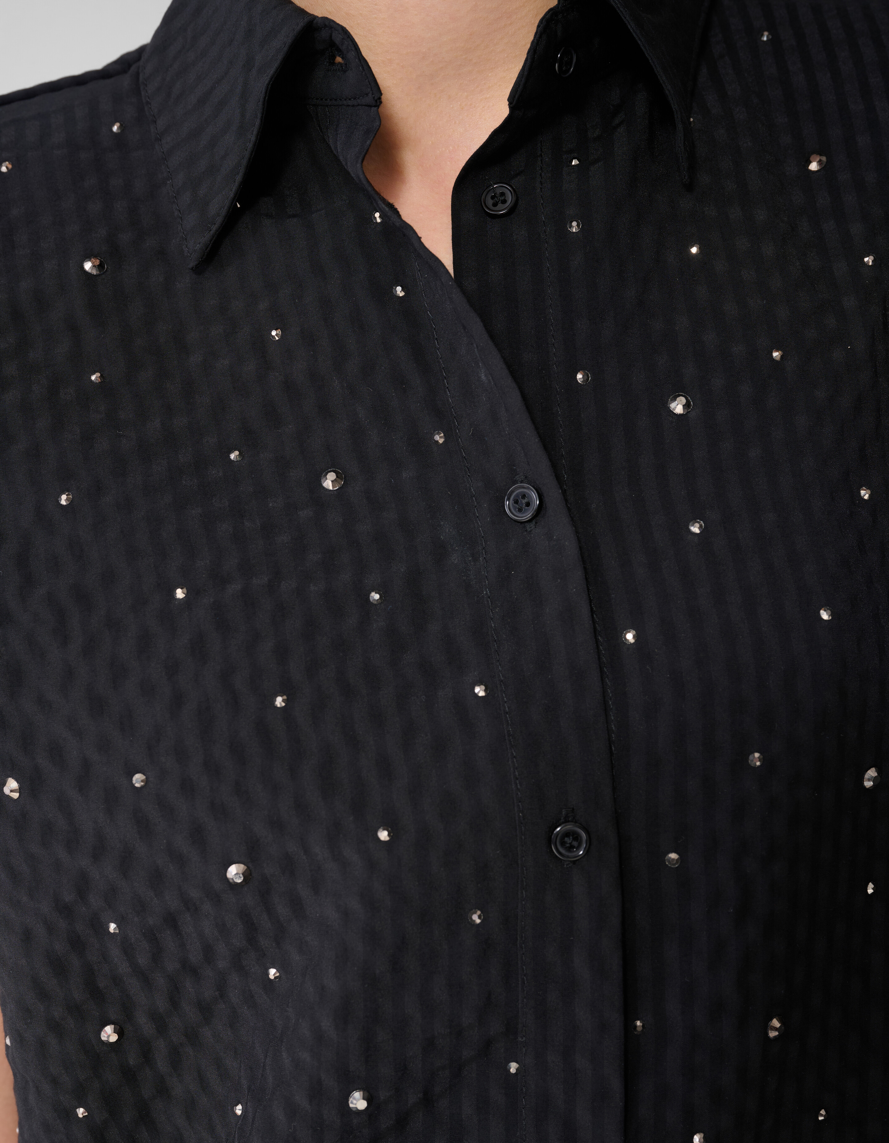 Strass Stripe Blouse Zwart SHOEBY WOMEN