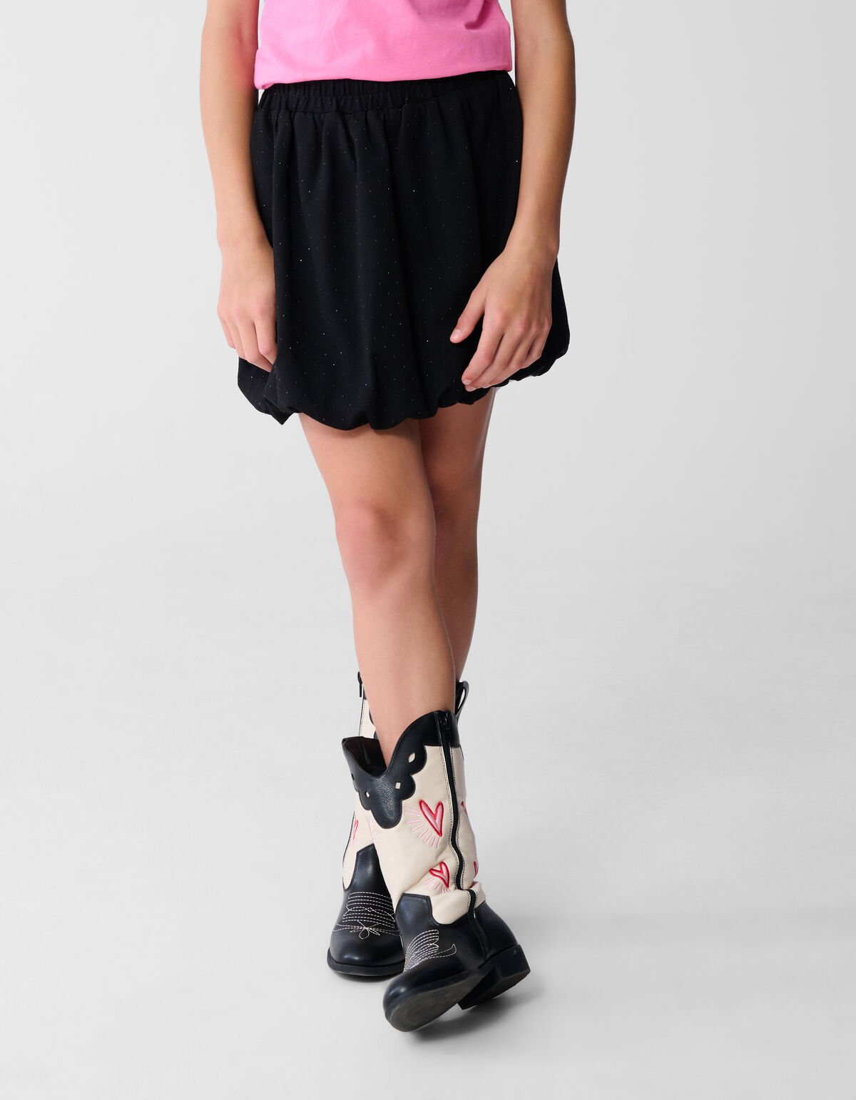 Strass Balloon Mini Rok Zwart SHOEBY GIRLS