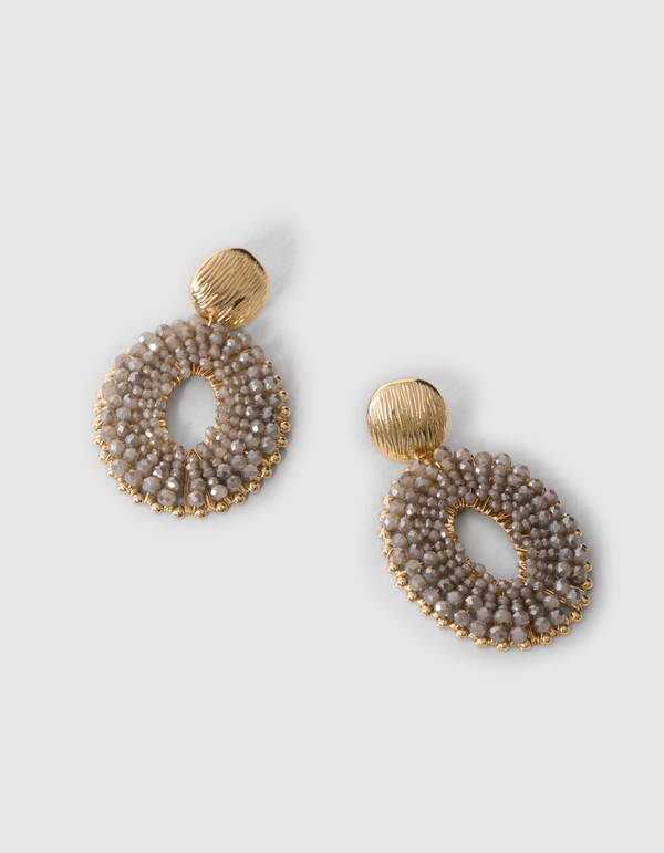 Beaded Oorbellen Beige/Goud SHOEBY ACCESSOIRES