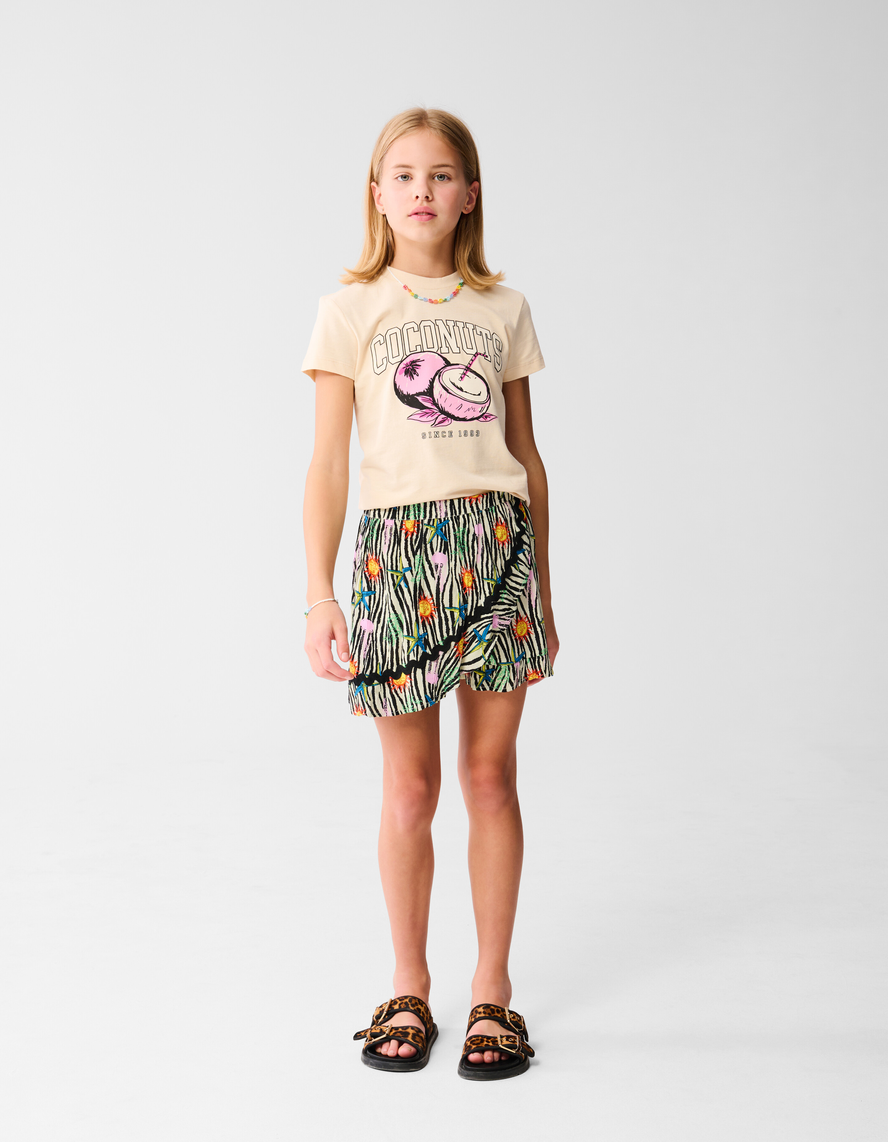 Printed Zebra Skort Gebroken Wit SHOEBY GIRLS
