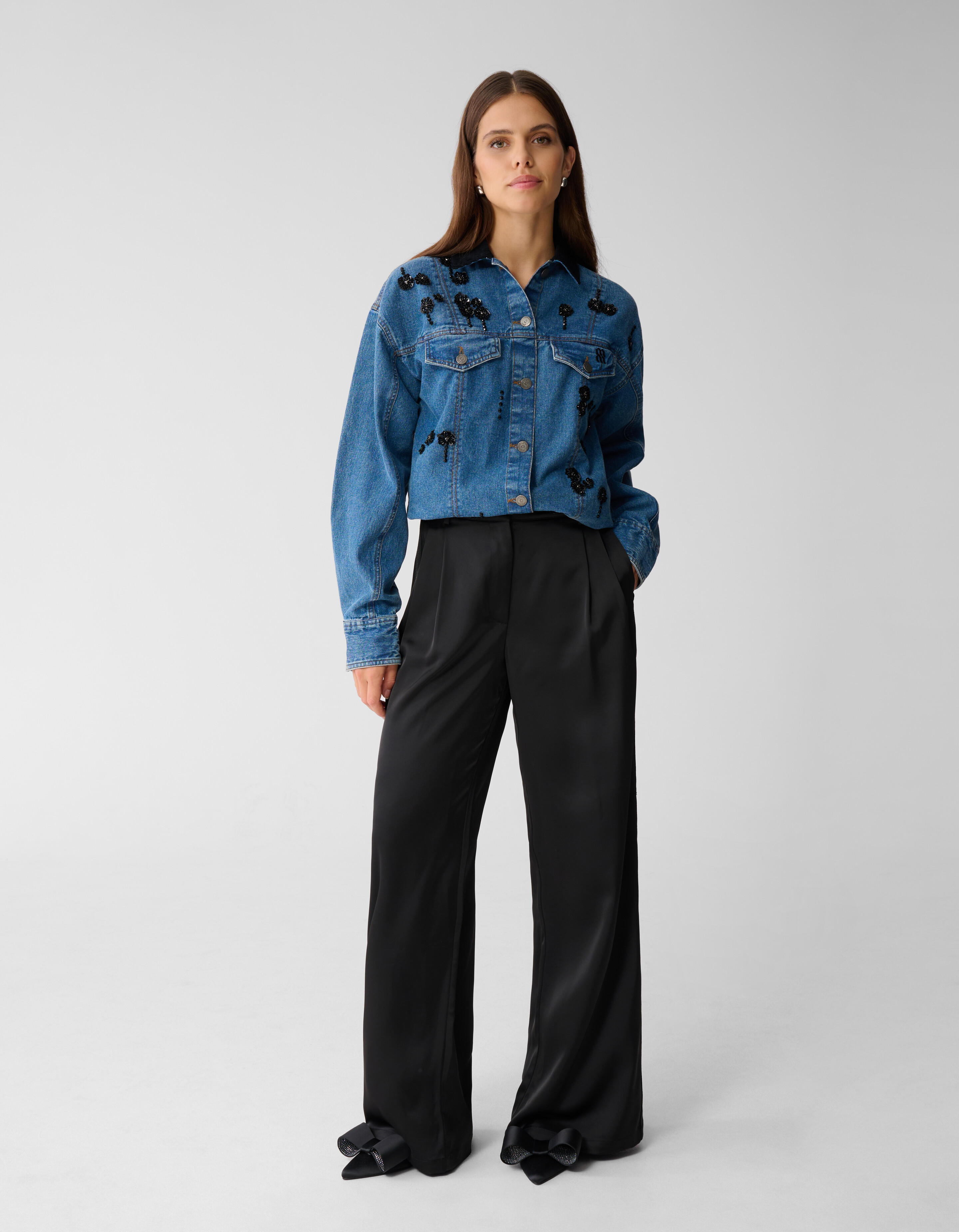 Embellished Denim Jack Blauw By Mieke SHOEBY WOMEN
