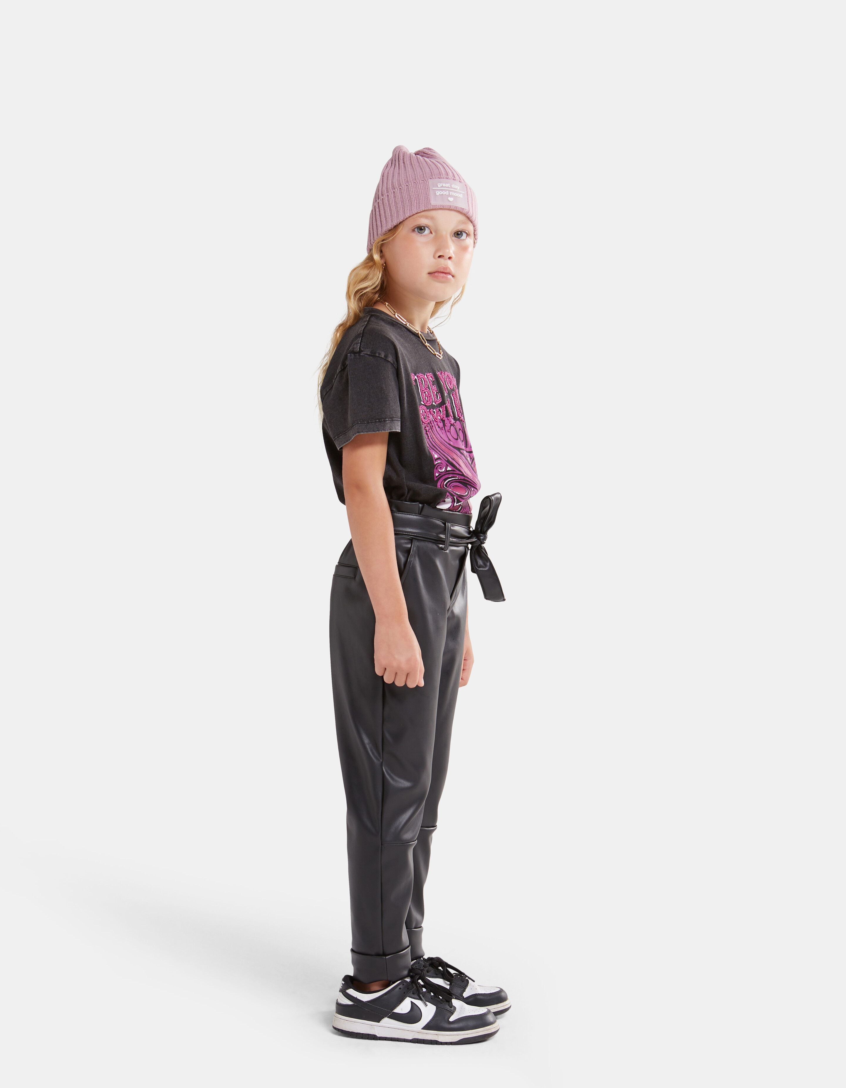 Vegan Leren Paperbag Broek SHOEBY GIRLS