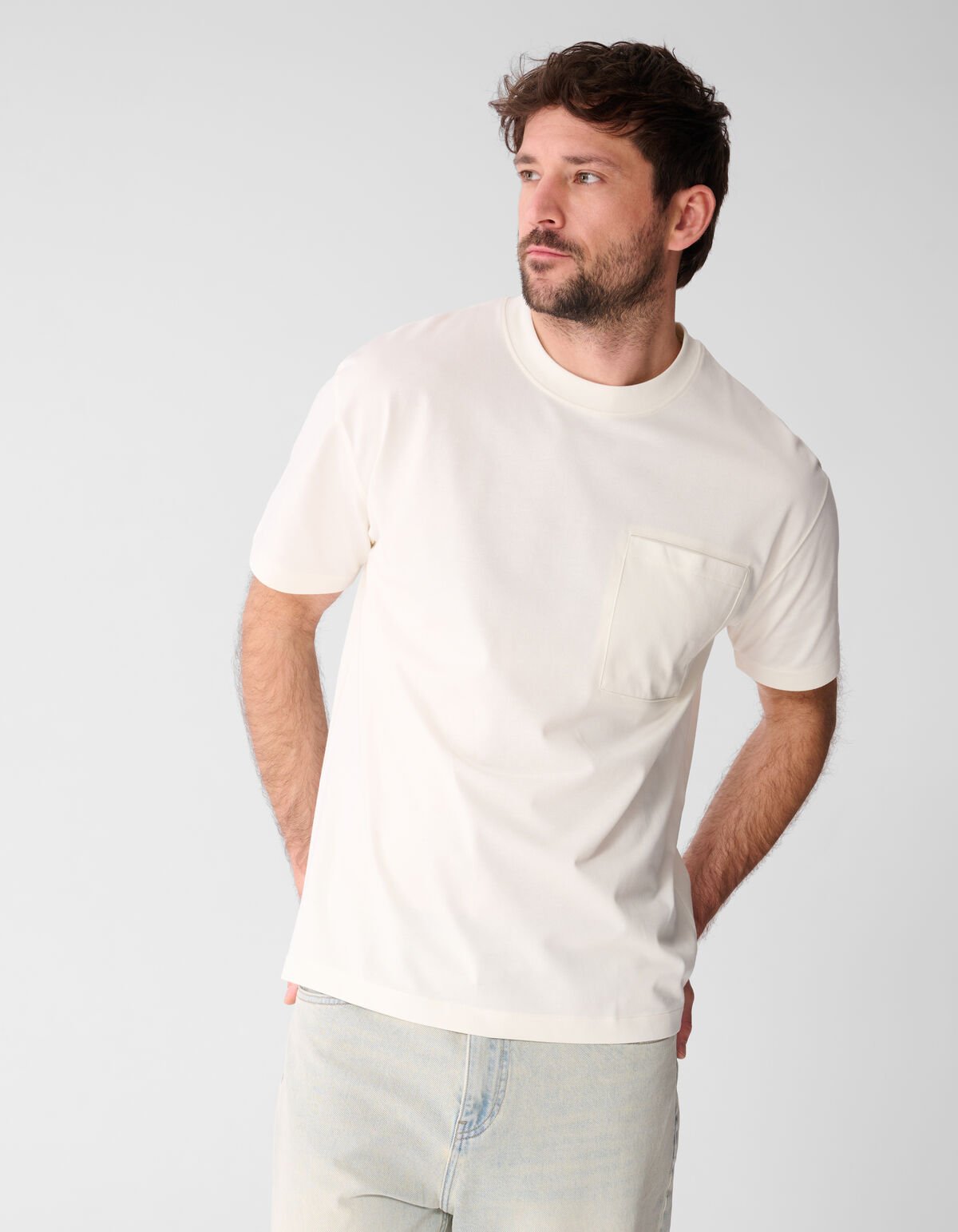 Pocket T-shirt Gebroken Wit SHOEBY MEN