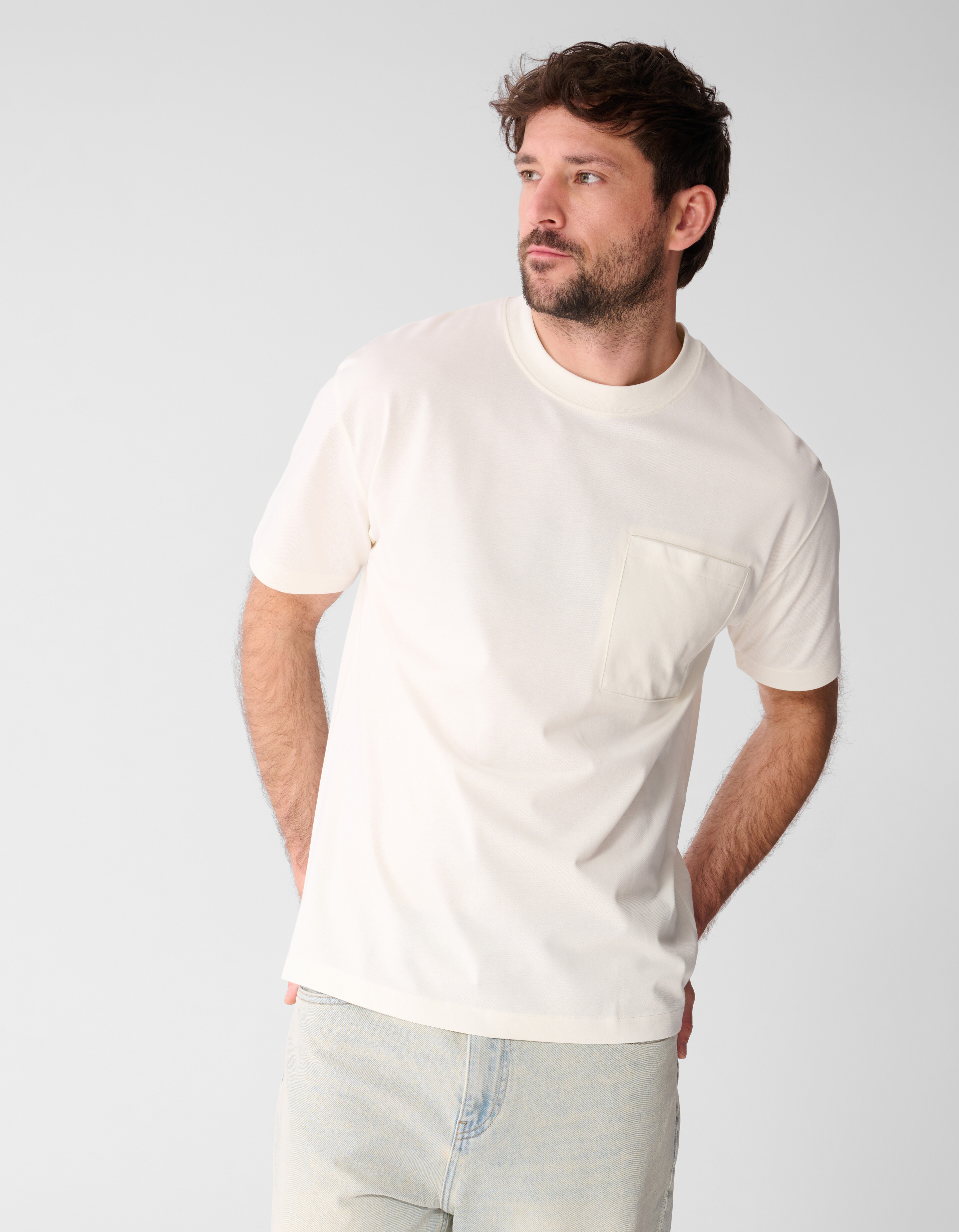 Pocket T-shirt Gebroken Wit SHOEBY MEN