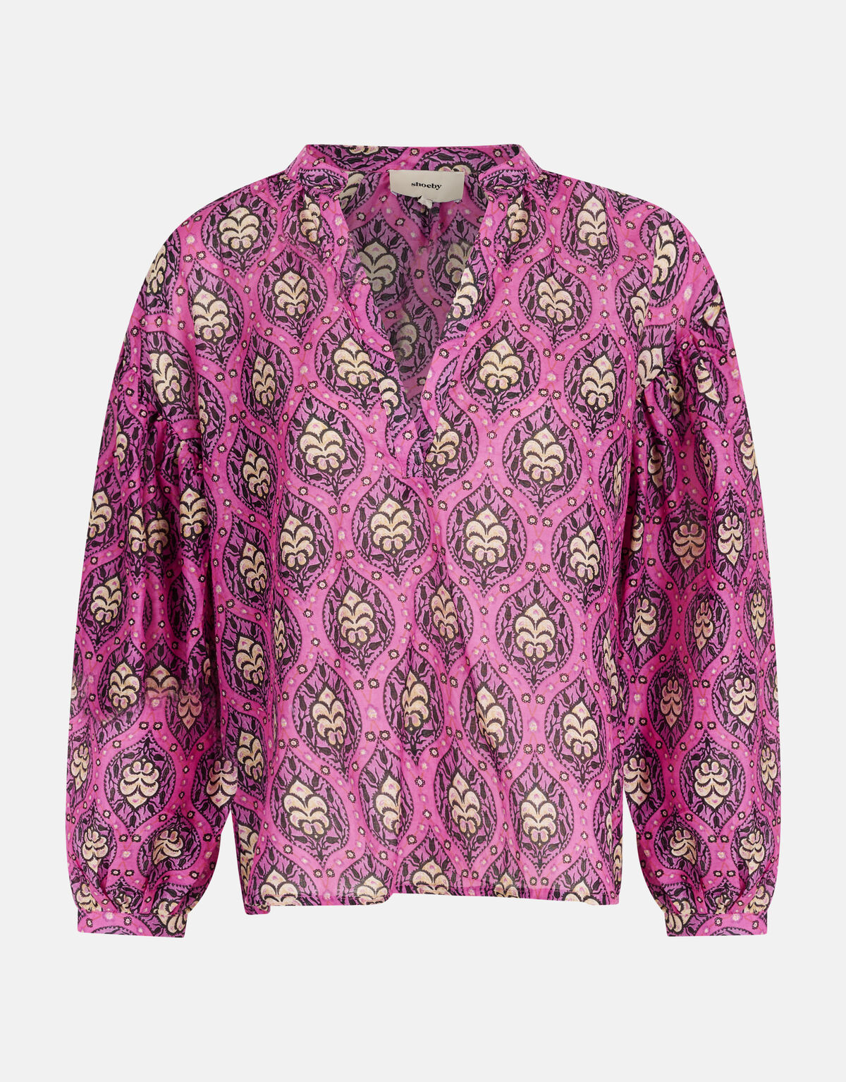 Printed Voile Blouse Roze SHOEBY WOMEN