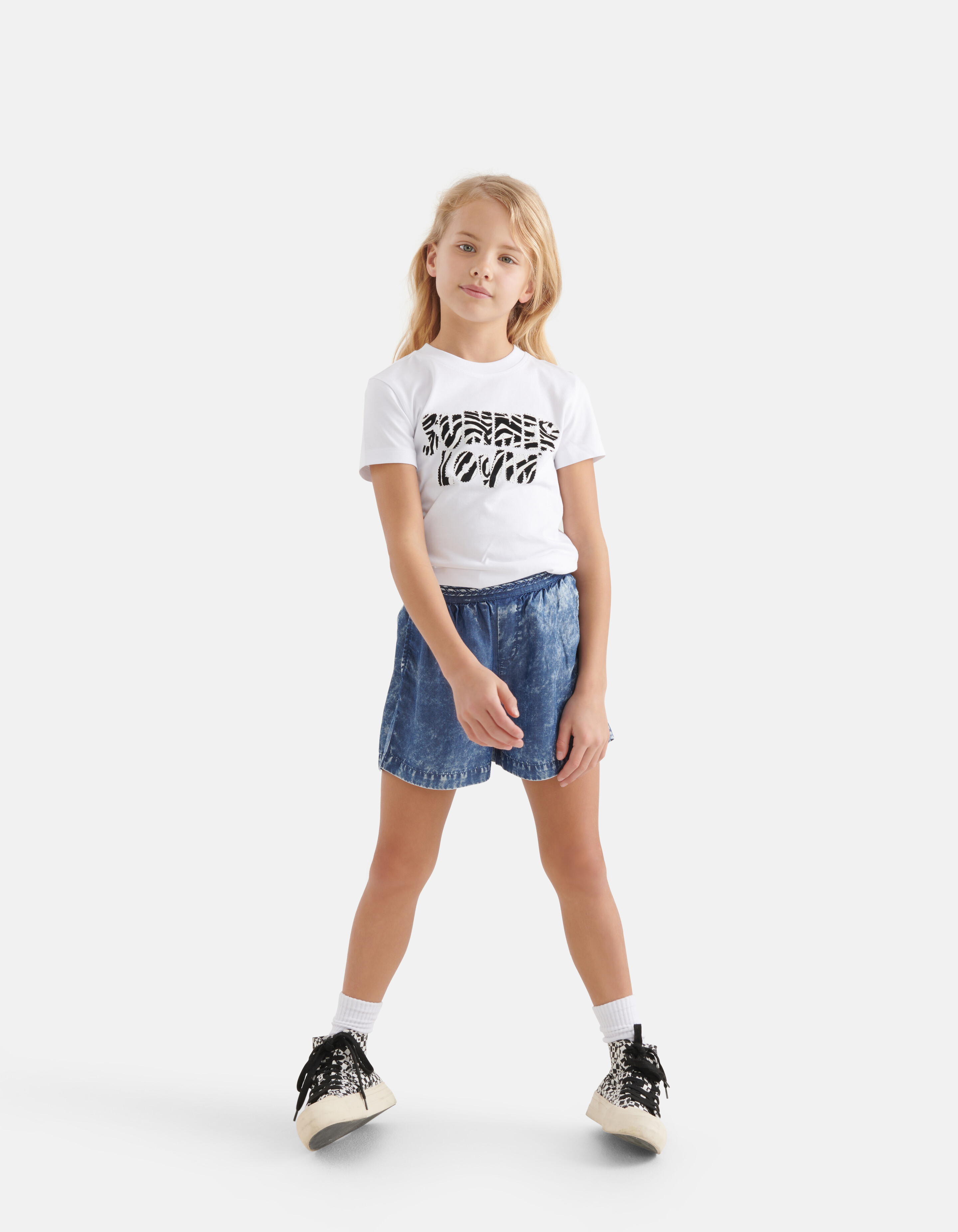 Braided Short Lichtblauw SHOEBY GIRLS