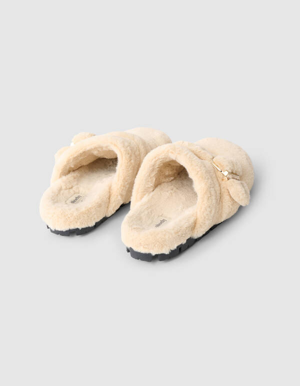 Furry Mule Zand SHOEBY SHOES