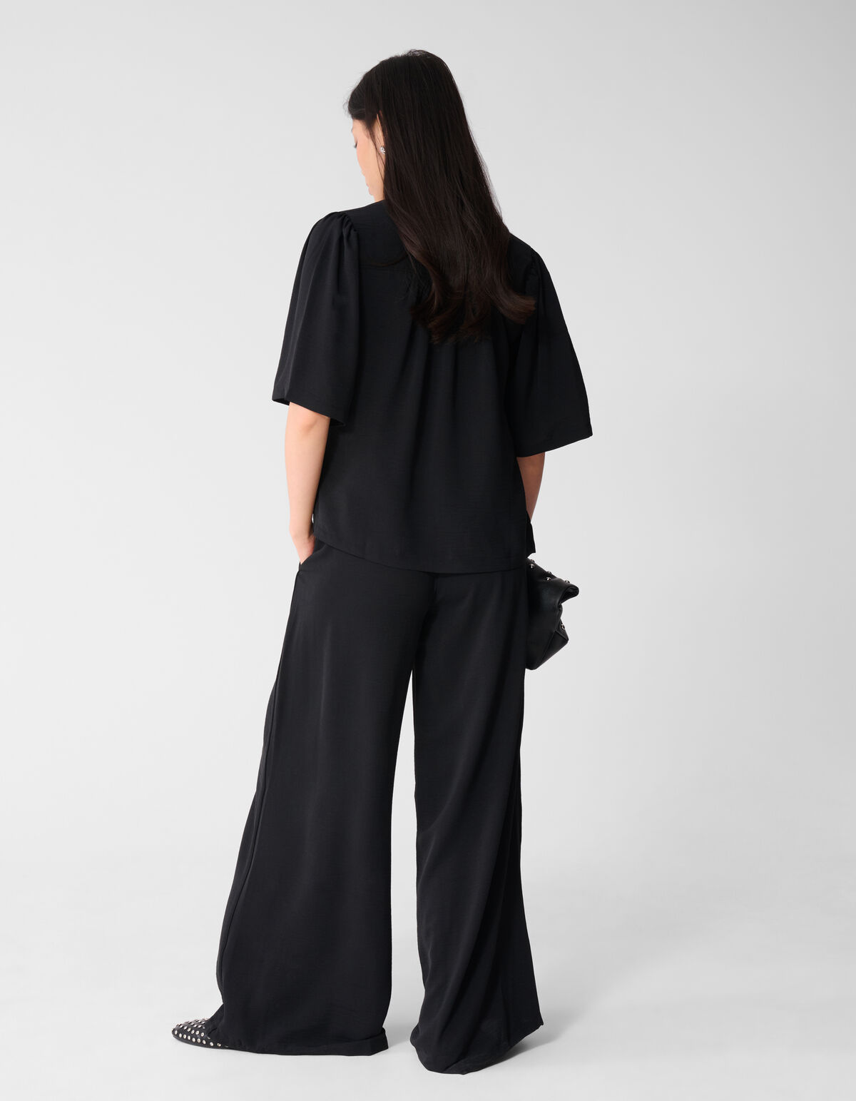 Twist Piping Broek Zwart SHOEBY WOMEN