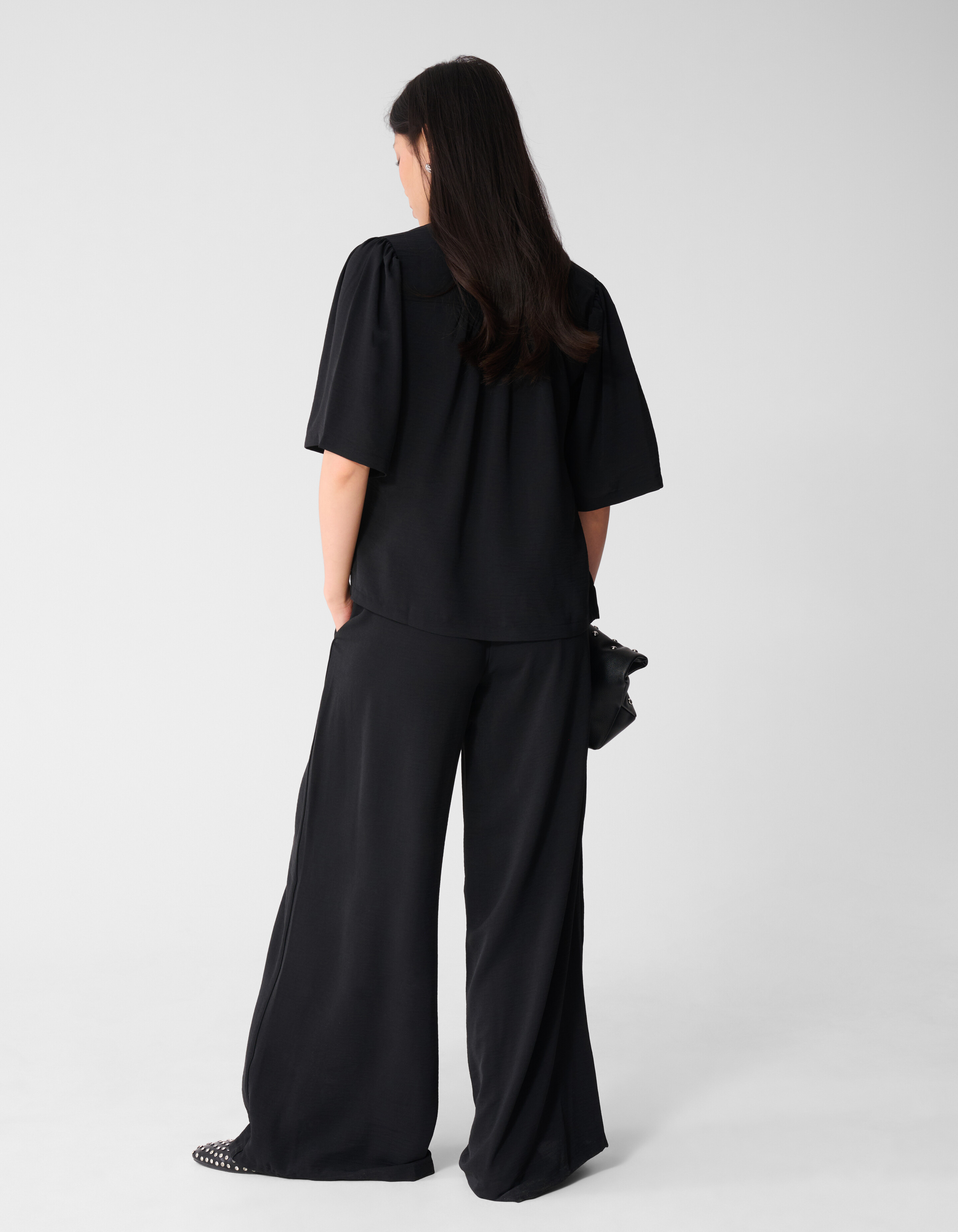 Twist Piping Broek Zwart SHOEBY WOMEN