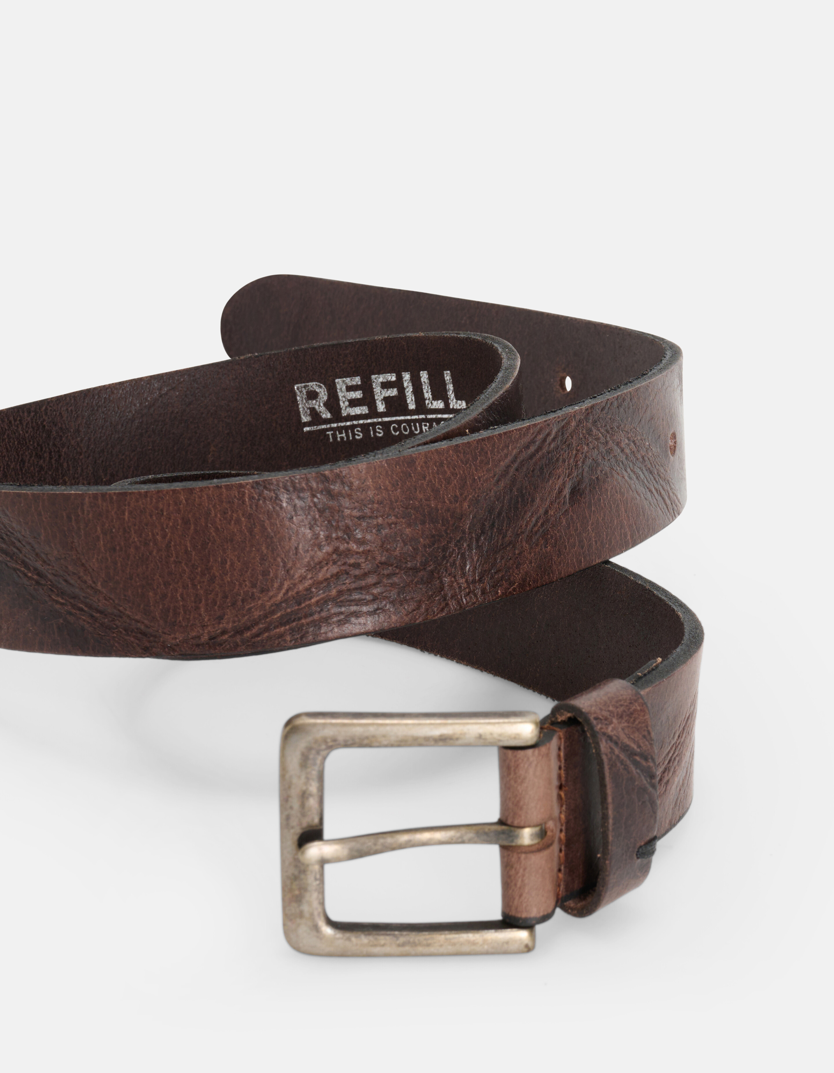 Leren Riem Donkerbruin ACCESSOIRES SHOEBY