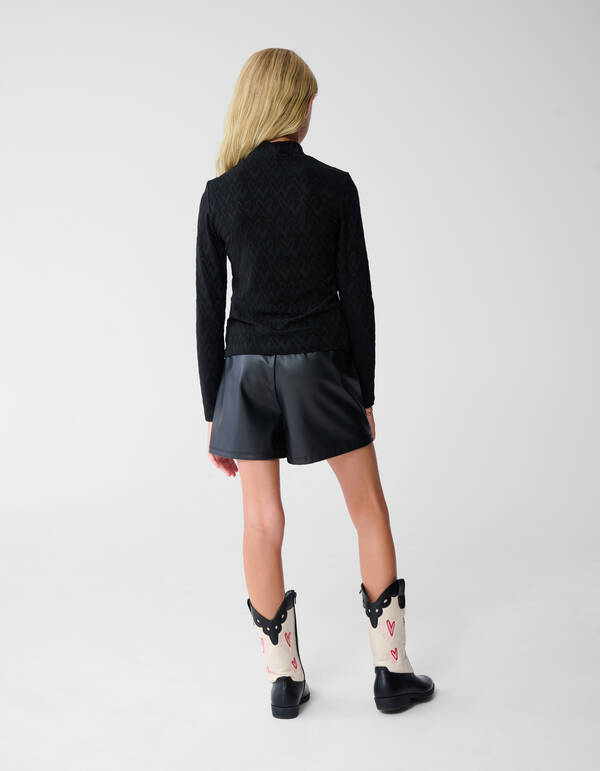 All-Over Heart Top Zwart SHOEBY GIRLS