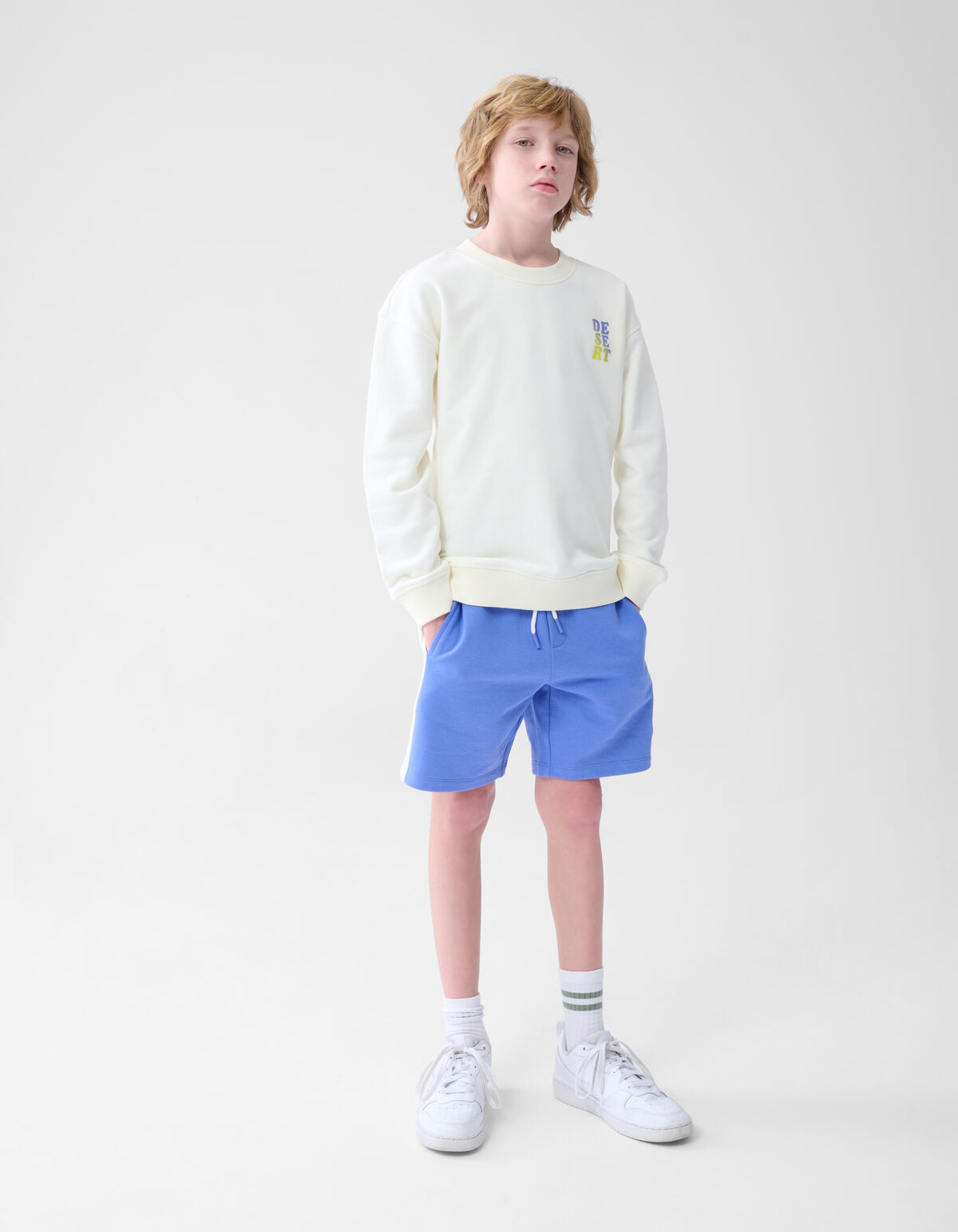 Tekstprint Sweater Gebroken Wit SHOEBY BOYS