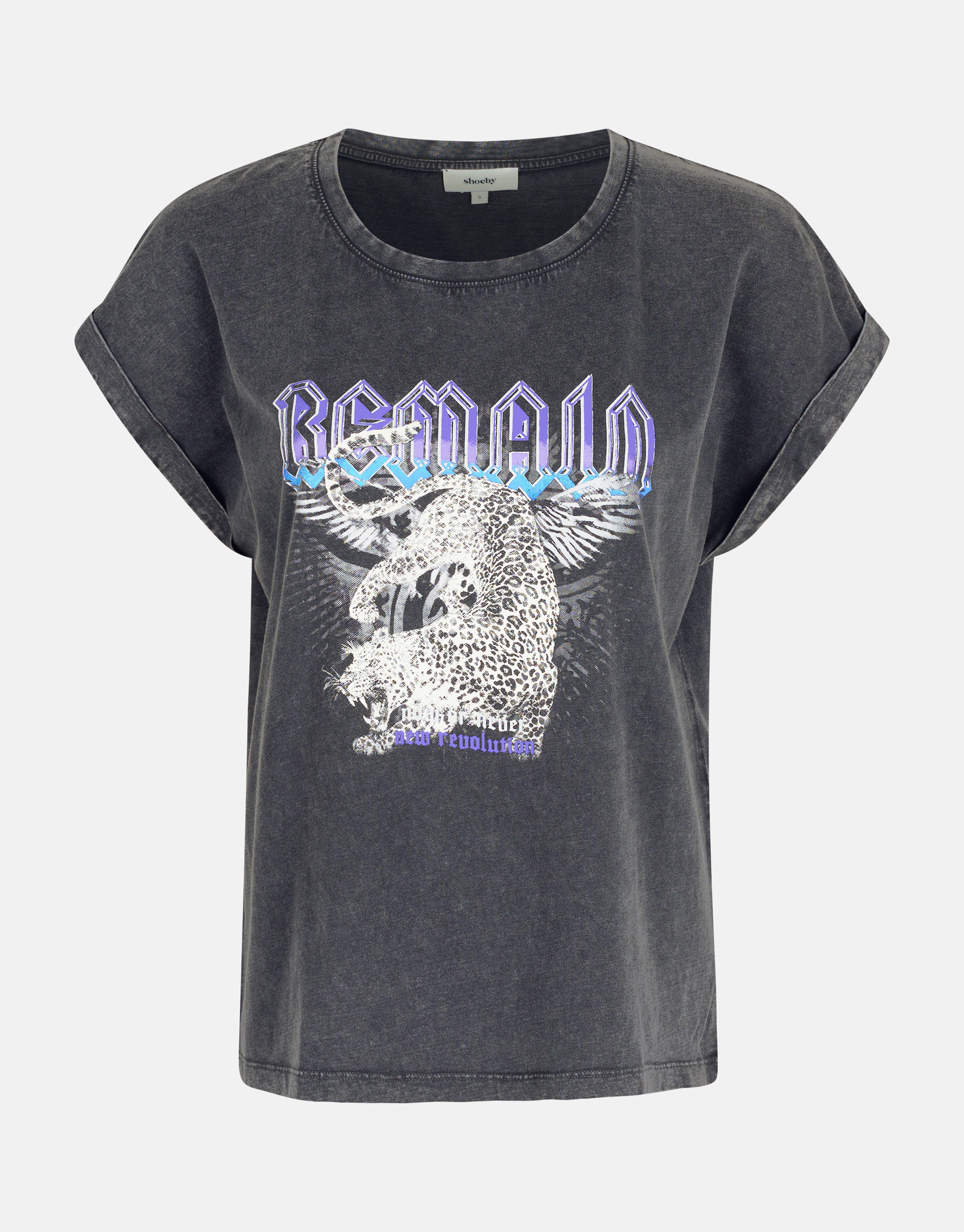 Printed T-shirt Donkergrijs SHOEBY WOMEN