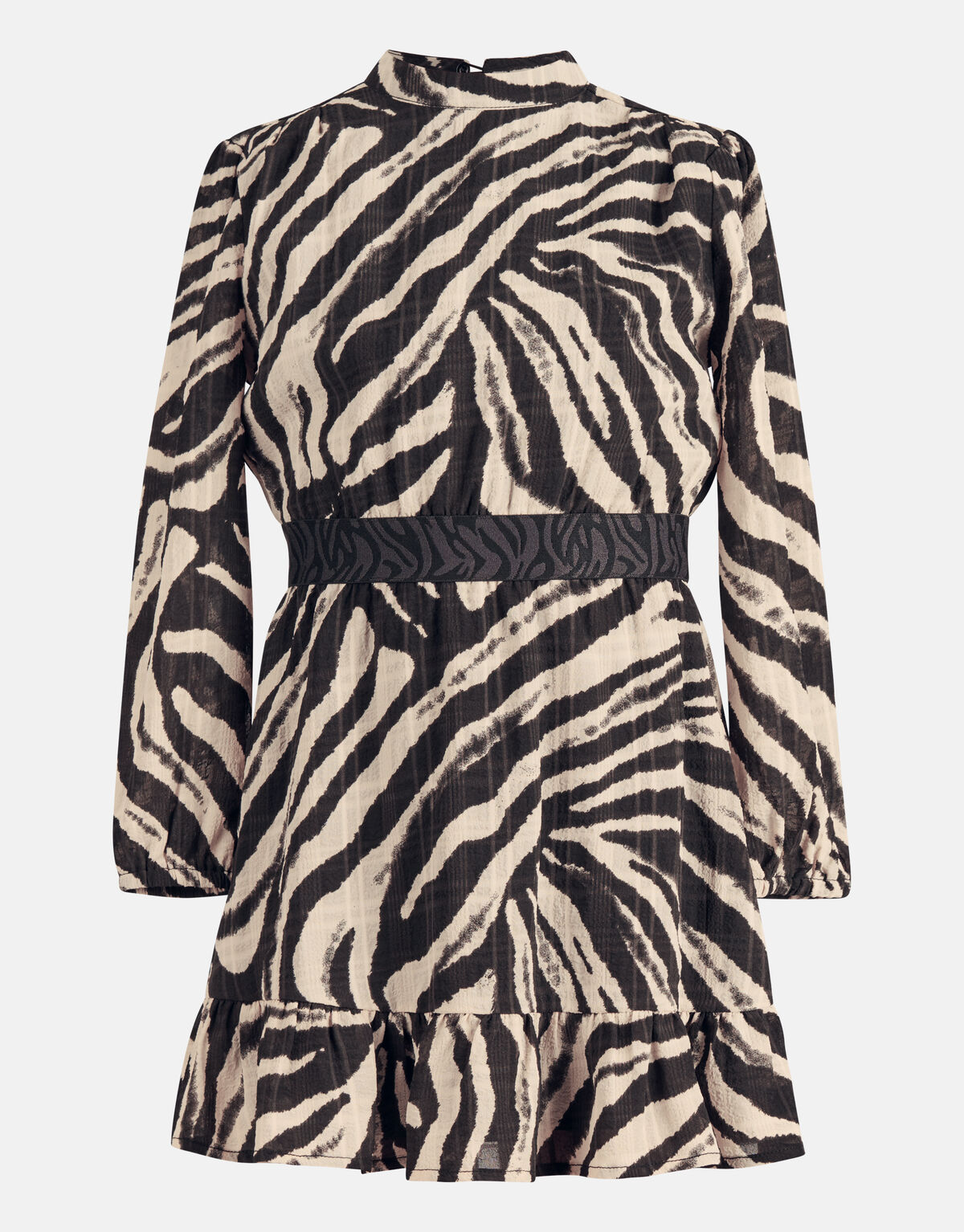Zebraprint Jurk Zwart/Beige SHOEBY GIRLS