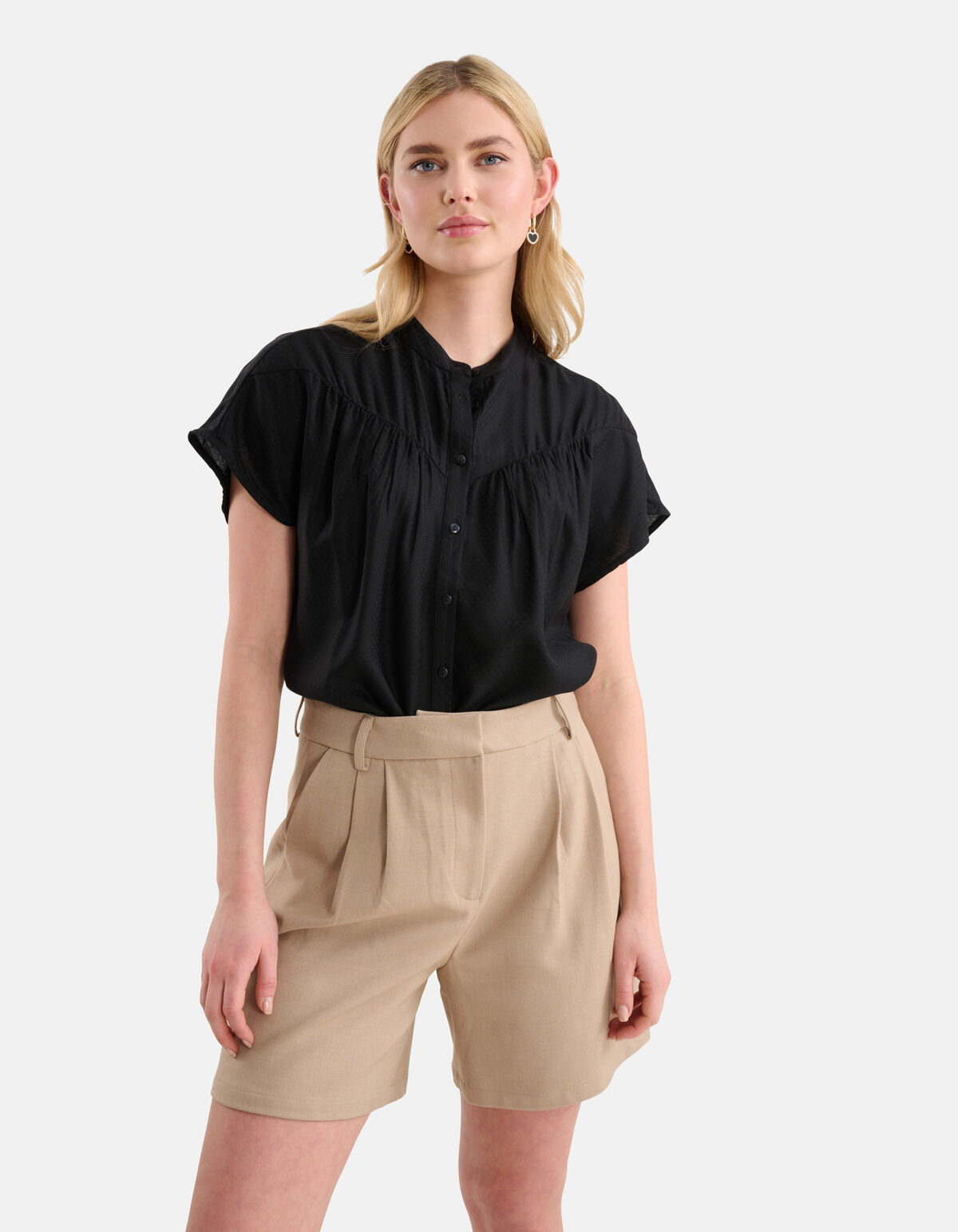 Relaxed Fit Top Zwart SHOEBY WOMEN