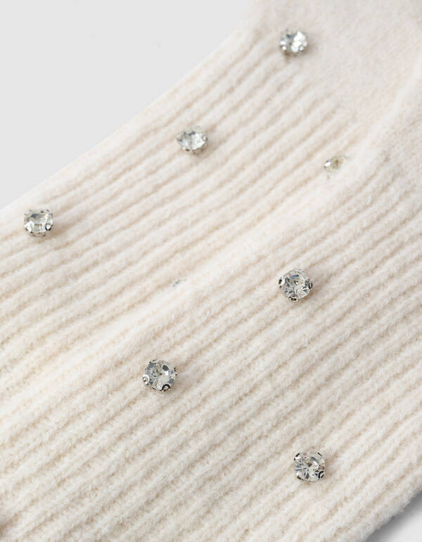 Strass Handschoenen Gebroken Wit SHOEBY ACCESSOIRES