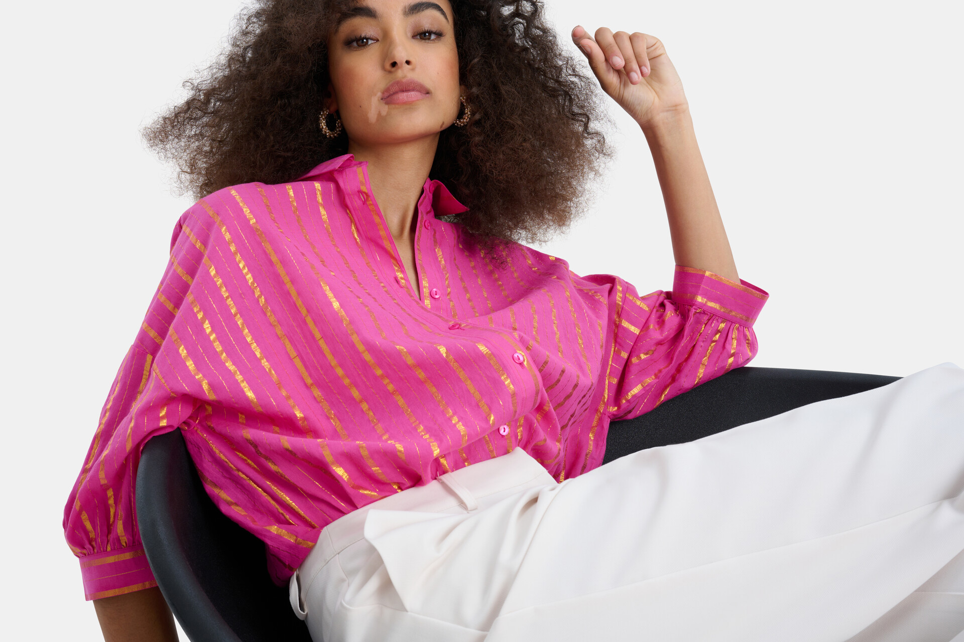 Yarn Dyed Stripe Blouse EKSEPT