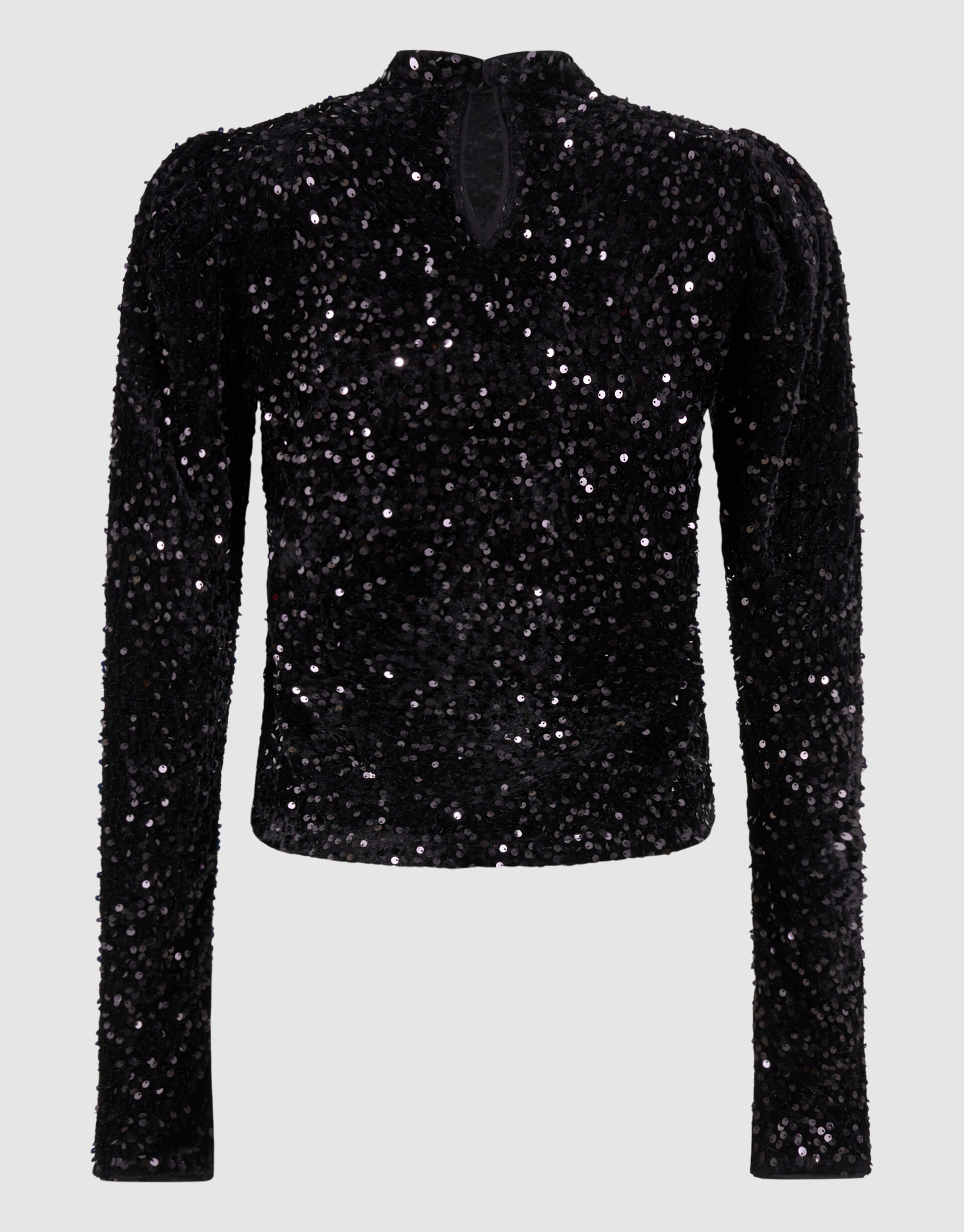 Velvet Pailletten Top Zwart SHOEBY WOMEN