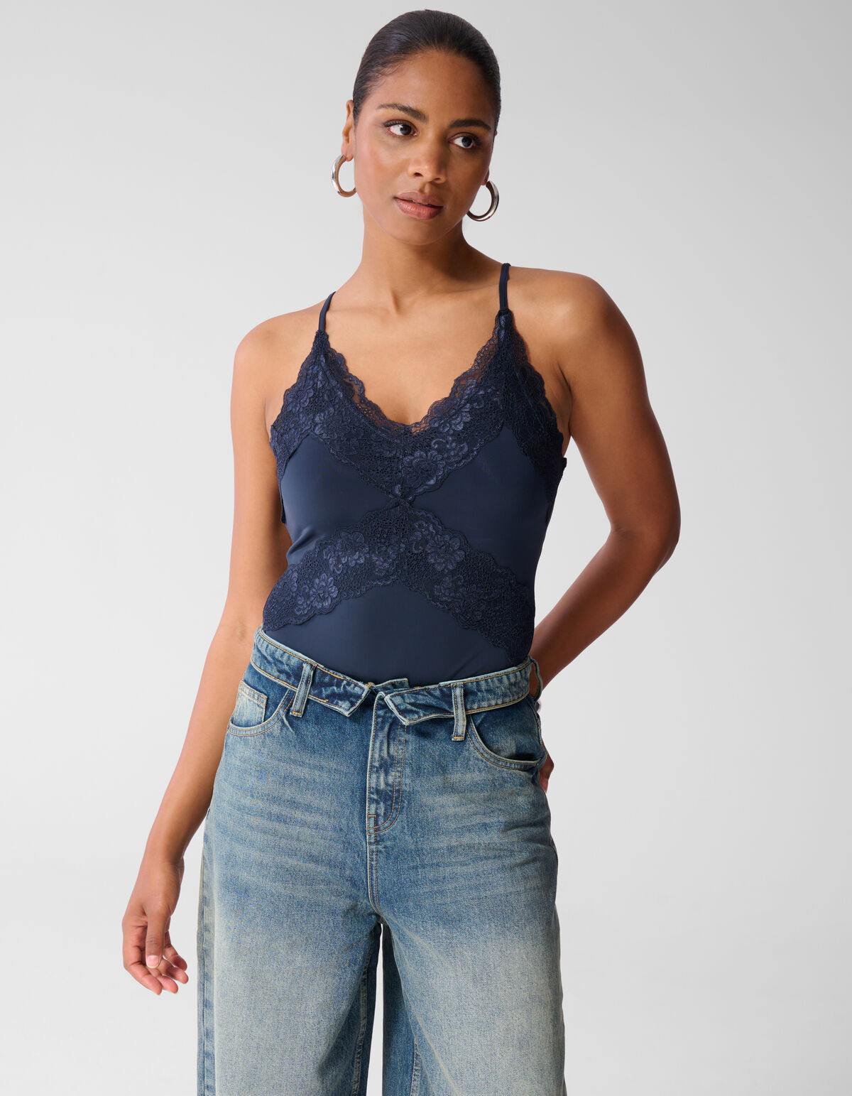Lace Mix Body Donkerblauw SHOEBY WOMEN