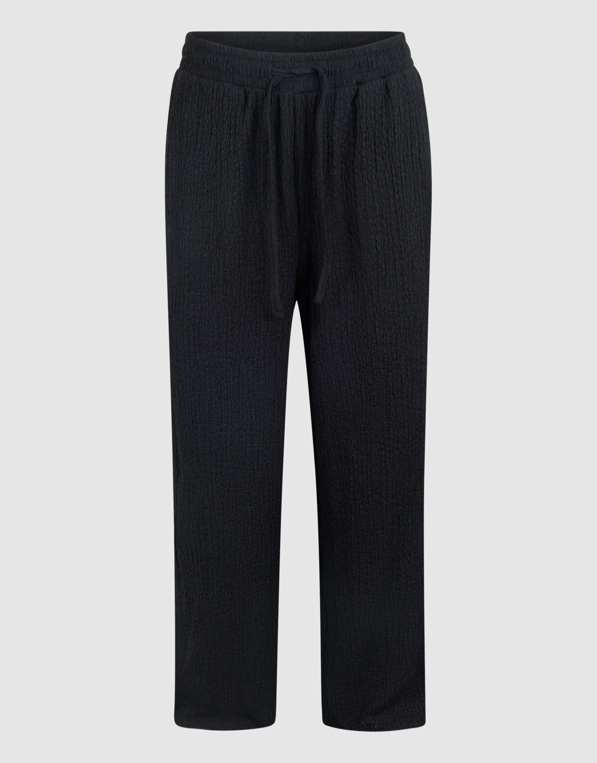 Crinkle Wide Leg Broek Zwart SHOEBY WOMEN