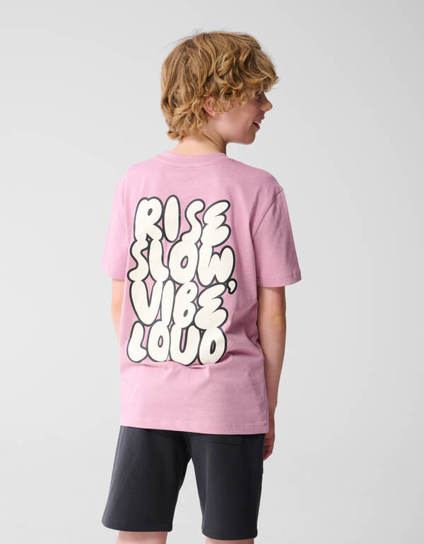 Vibe Loud Artwork T-shirt Roze SHOEBY BOYS