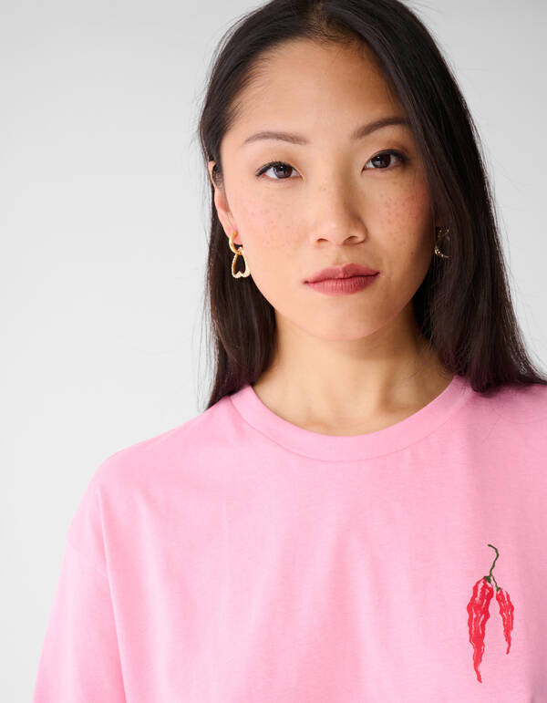 Pepper Artwork T-shirt Roze SHOEBY WOMEN