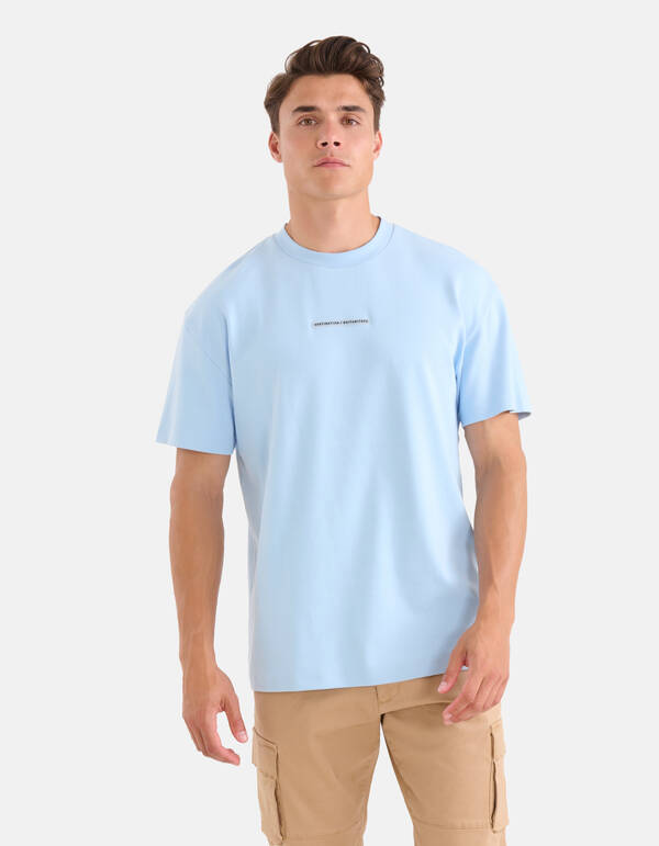 Badge T-shirt Lichtblauw SHOEBY MEN