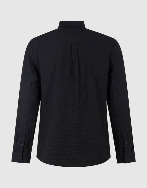 Cube Structuur Overhemd Zwart SHOEBY MEN