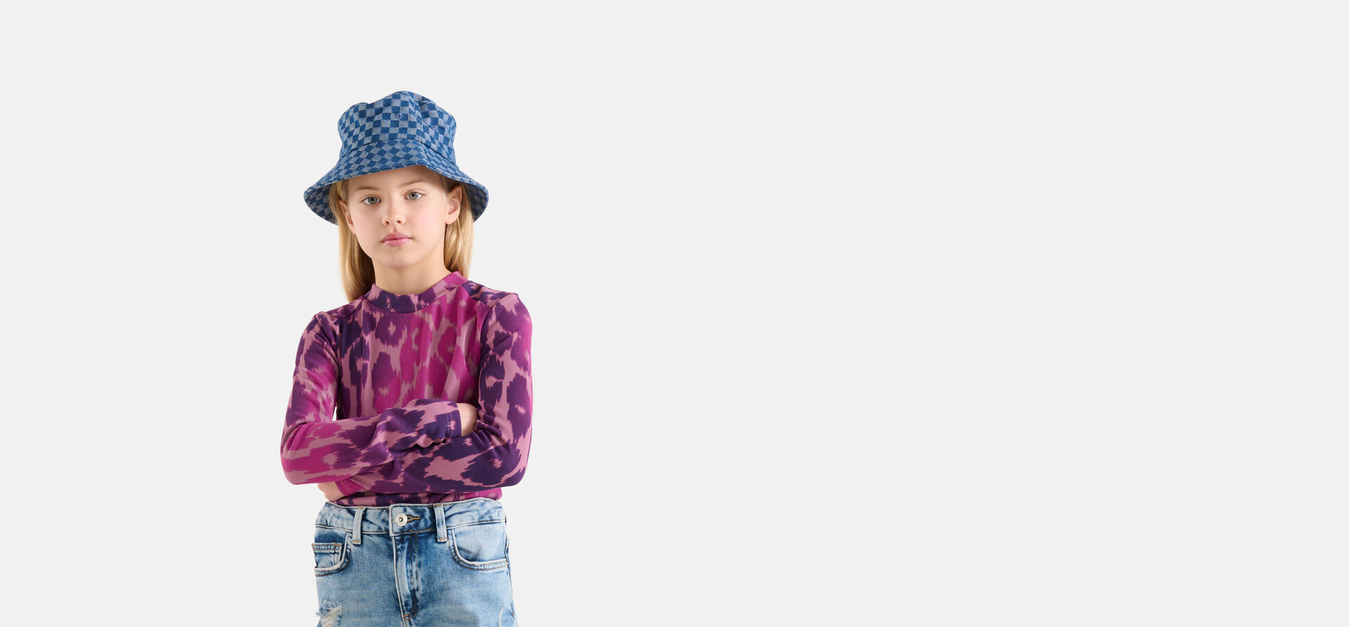 Leopard Rib Top Roze SHOEBY GIRLS
