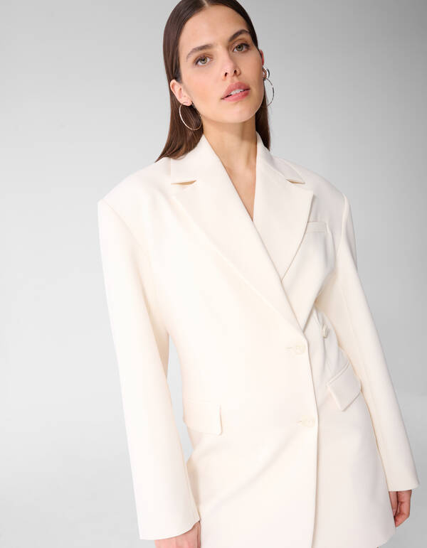 Blazer Mini Jurk Gebroken Wit SHOEBY WOMEN