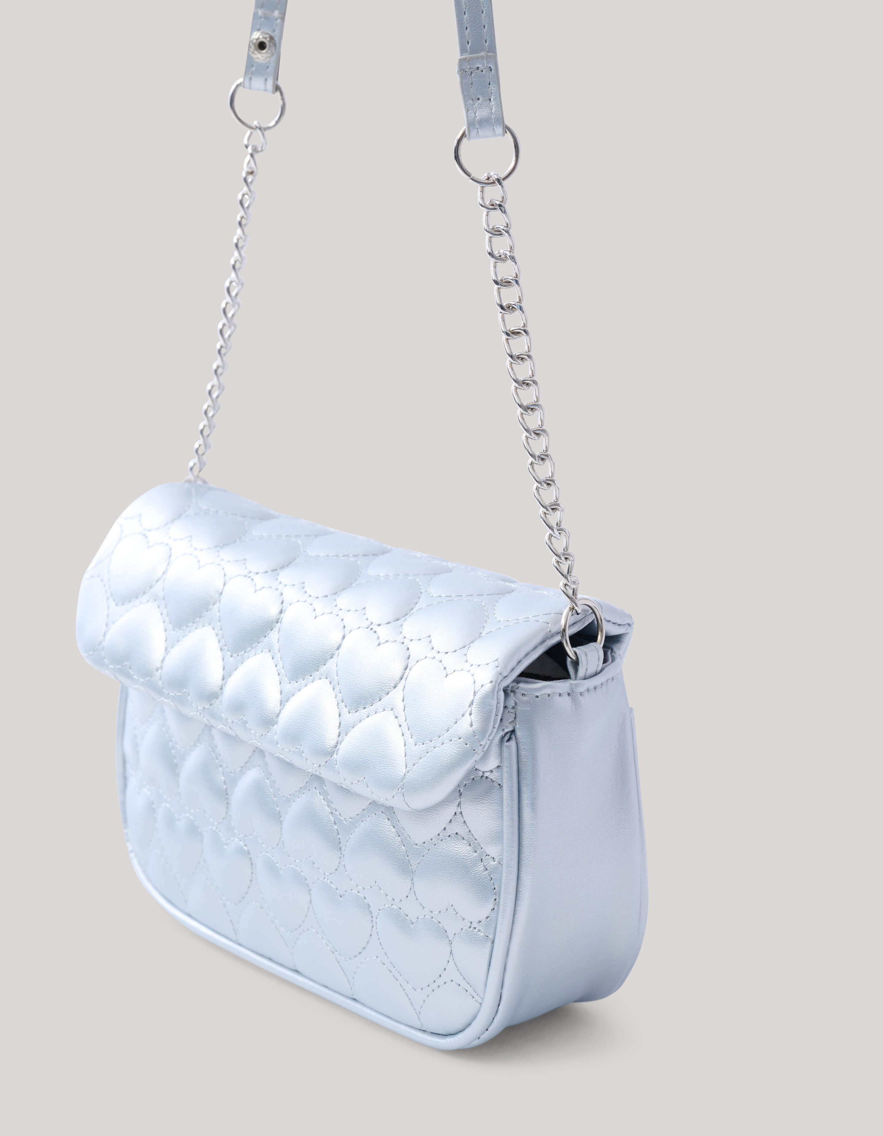 Quilted Heart Tas Zilver SHOEBY GIRLS