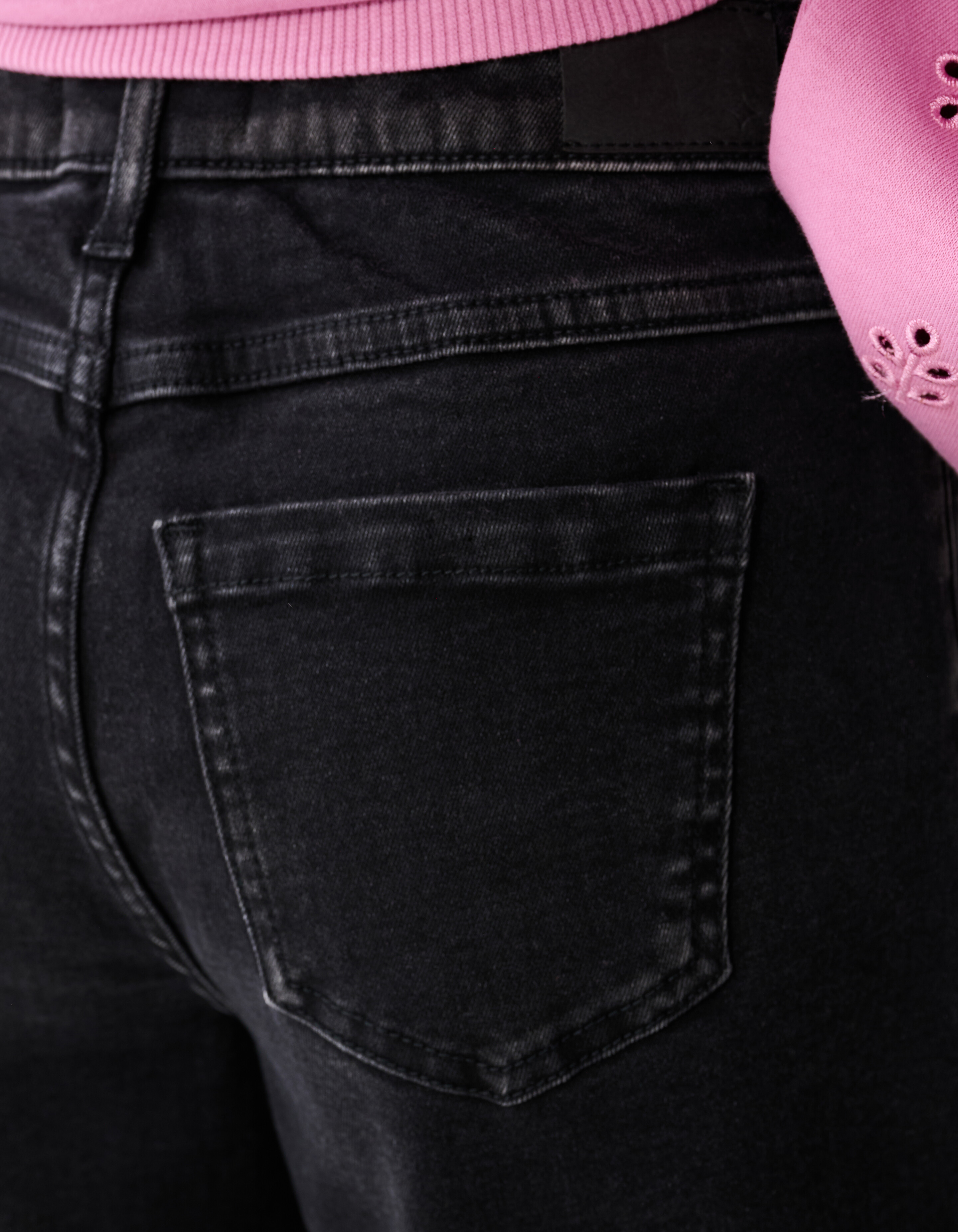 Shiny Heart Straight Fit Jeans Zwart SHOEBY GIRLS