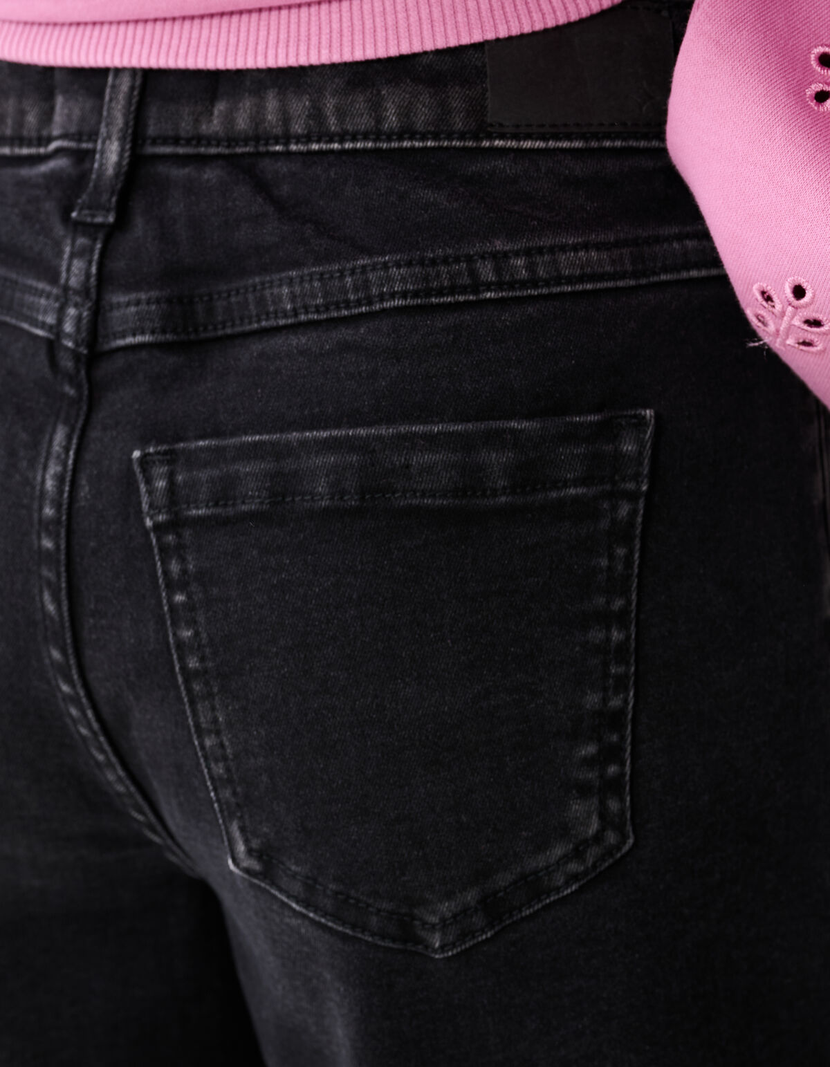Shiny Heart Straight Fit Jeans Zwart SHOEBY GIRLS