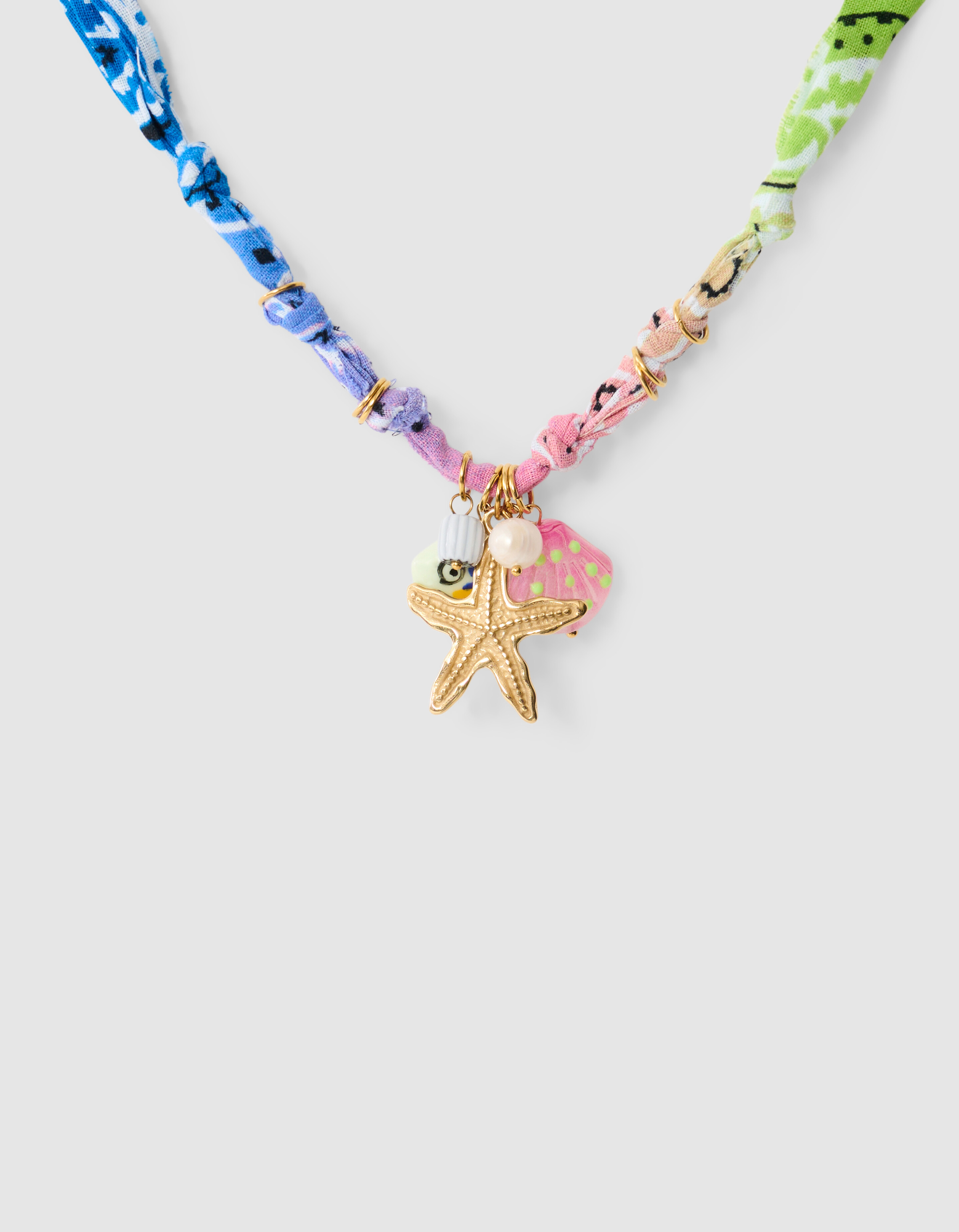Bandana Charm Ketting Blauw SHOEBY ACCESSOIRES
