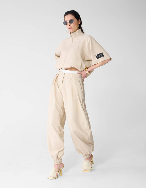 Sporty Broek Zand SHOEBY WOMEN