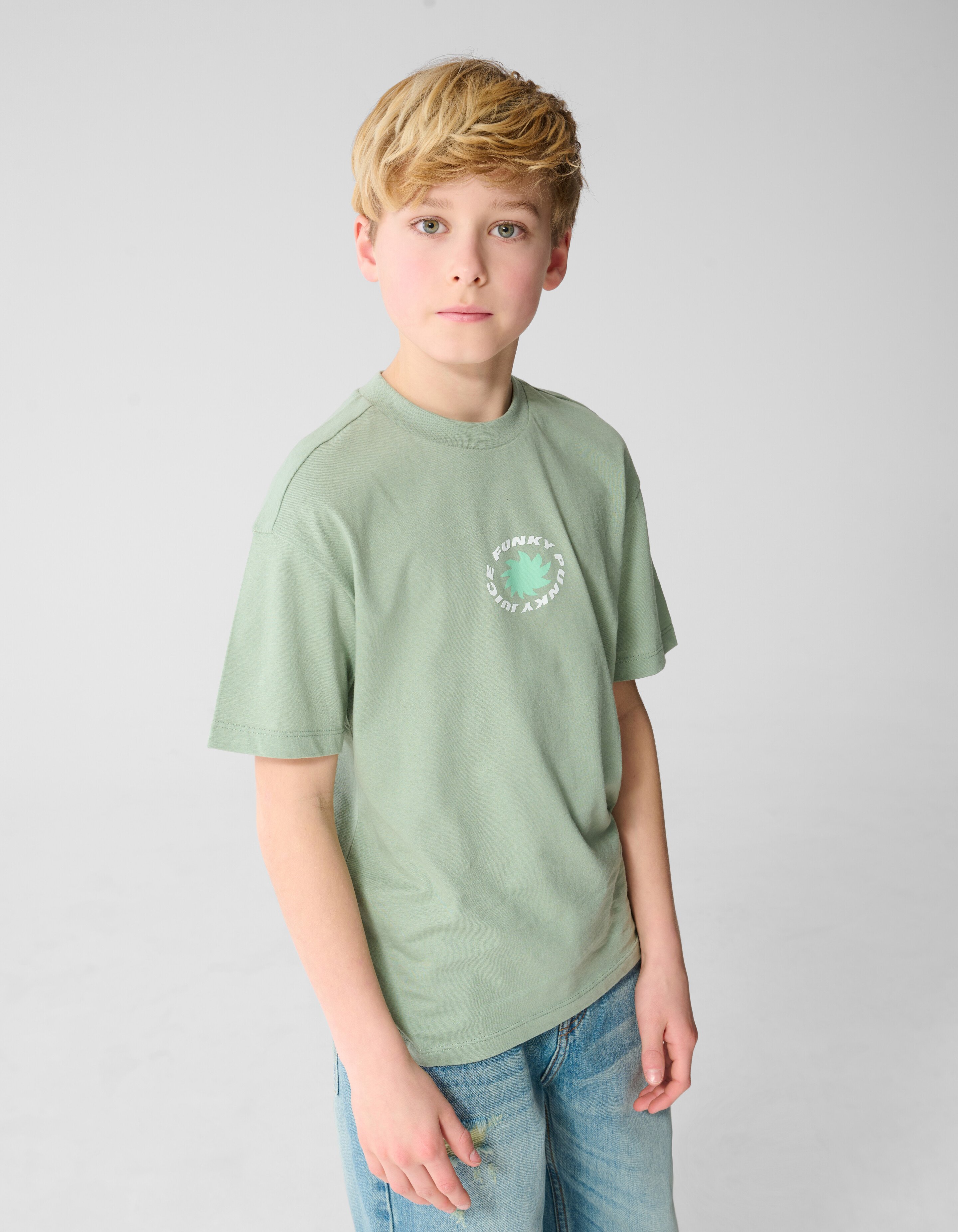 Funky Artwork T-shirt Groen SHOEBY BOYS