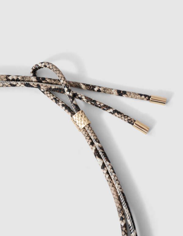 Snake Strap Riem Lichtbruin SHOEBY ACCESSOIRES