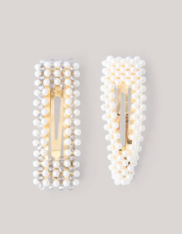 Parel Haarclip Set Gebroken Wit SHOEBY ACCESSOIRES