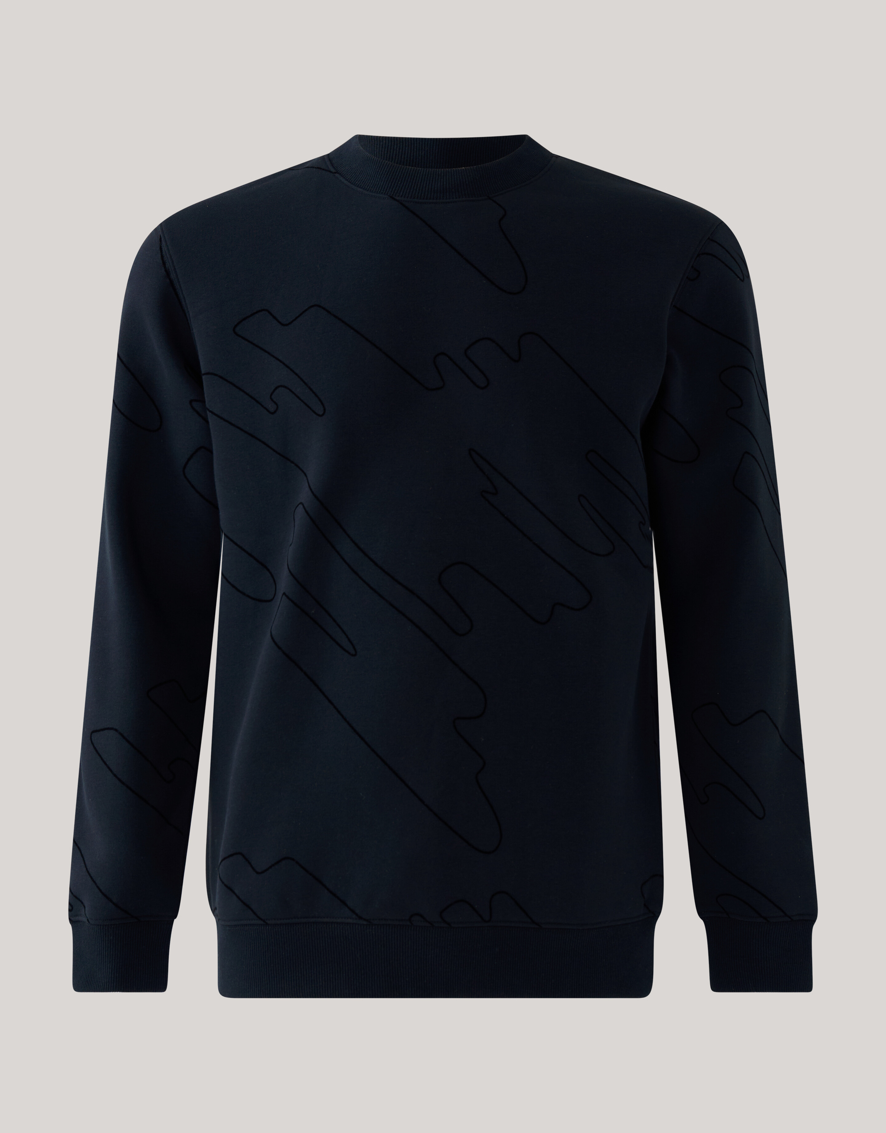 Flock Print Sweater Zwart SHOEBY MEN