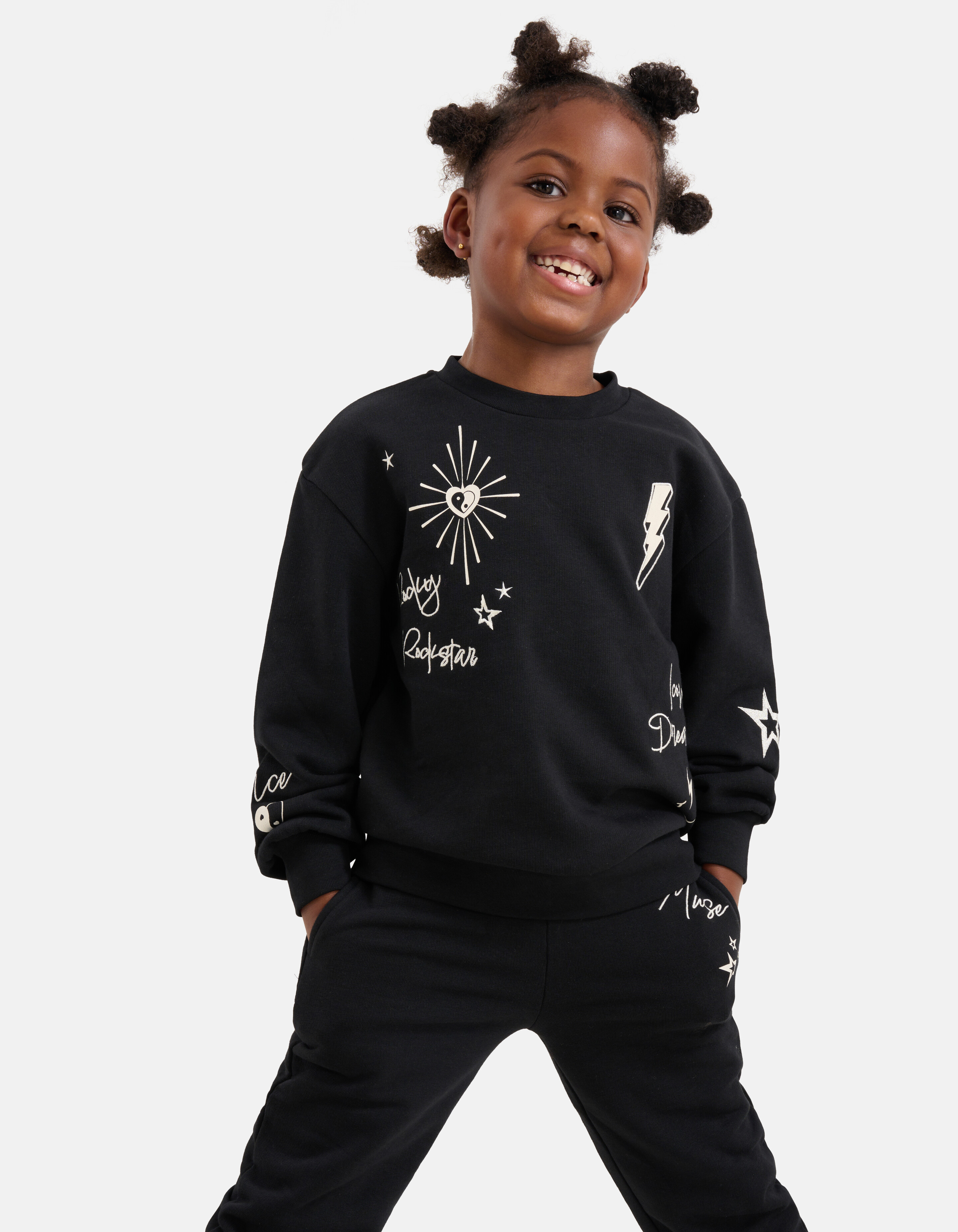 Artwork Sweater Zwart SHOEBY GIRLS