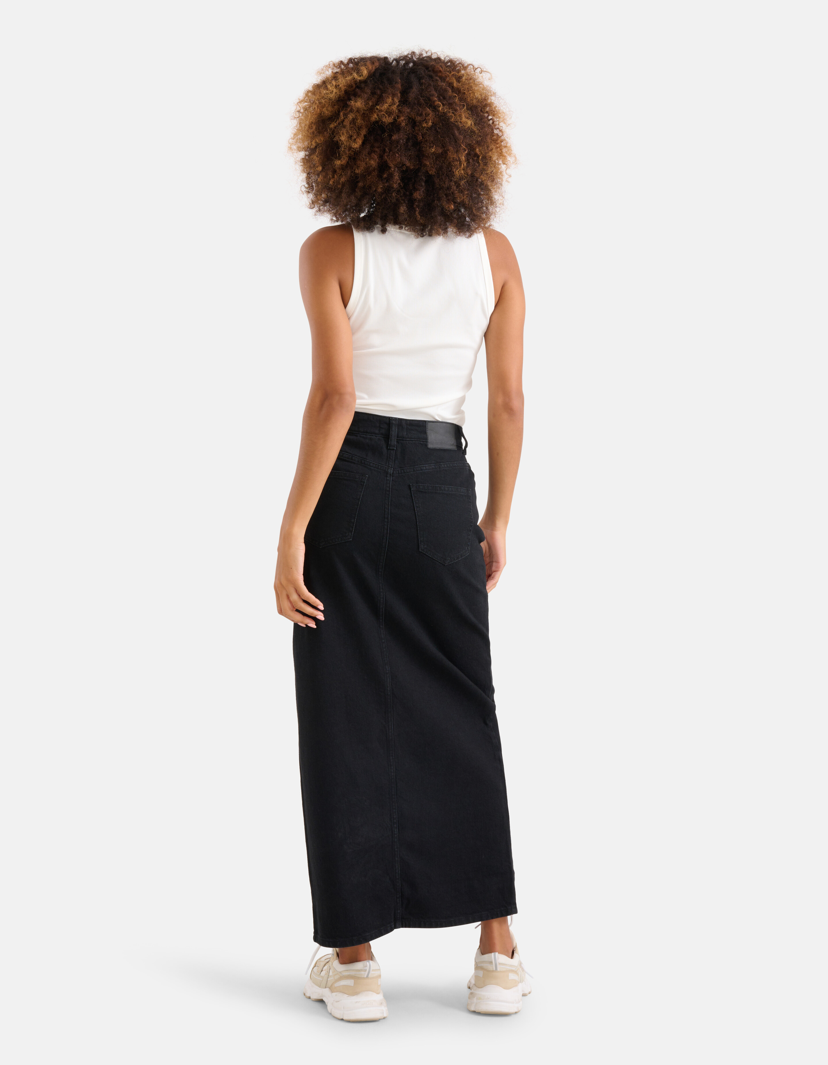 Denim Midi Rok Zwart SHOEBY WOMEN