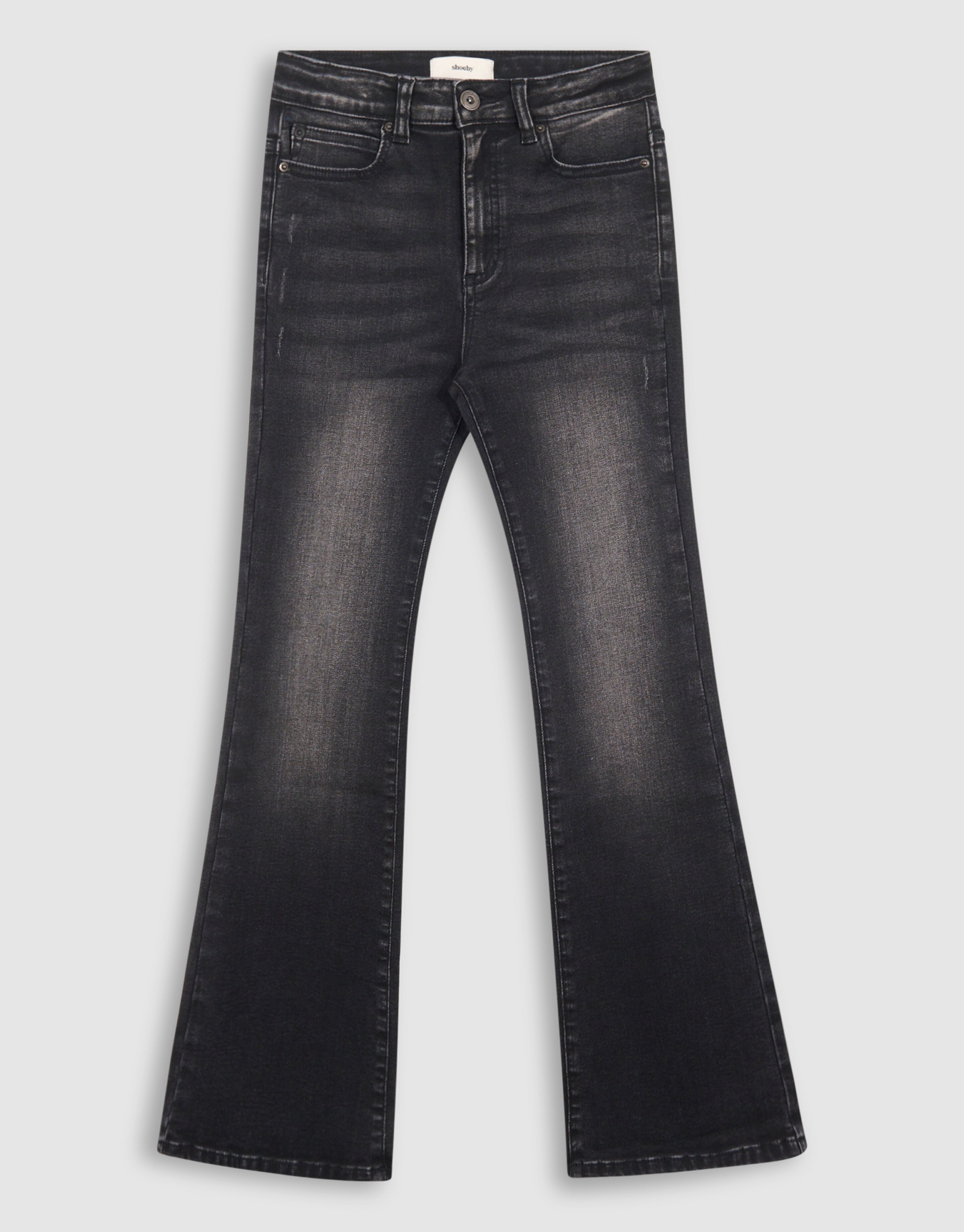 Flared Denim Jeans Zwart SHOEBY GIRLS